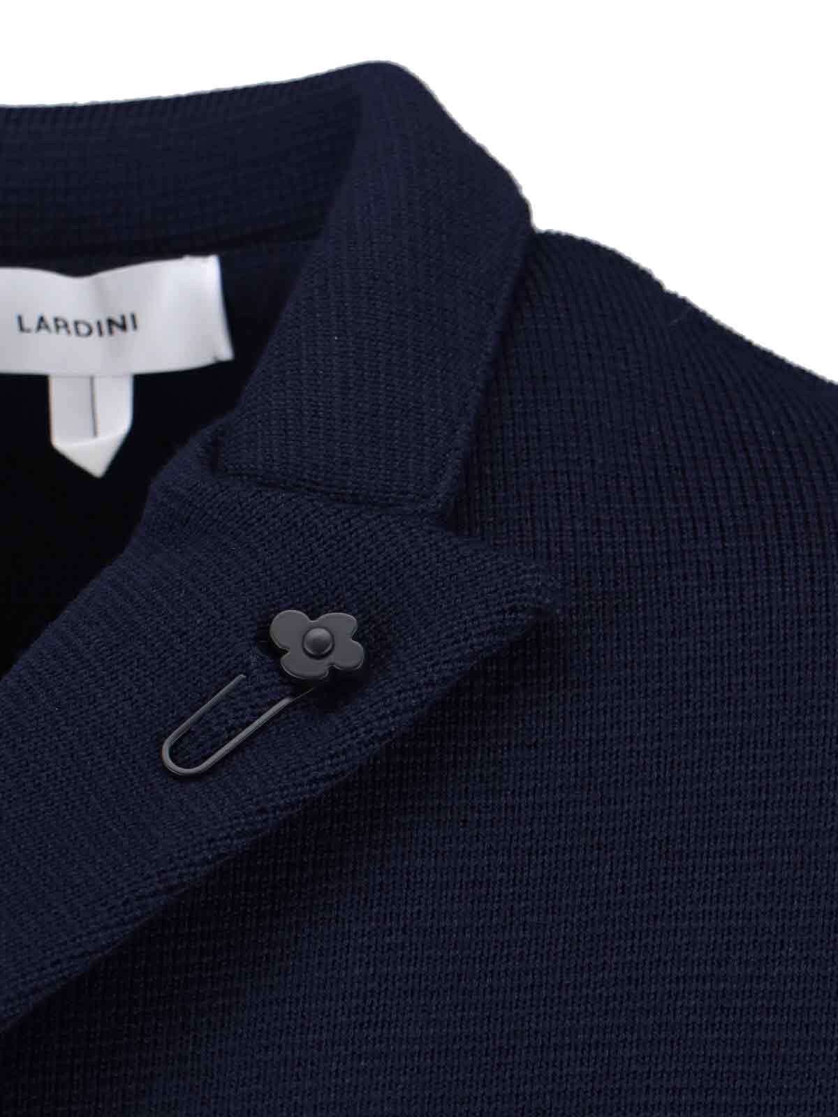 Lardini Double-breasted Jacket Flap Pockets In Blue