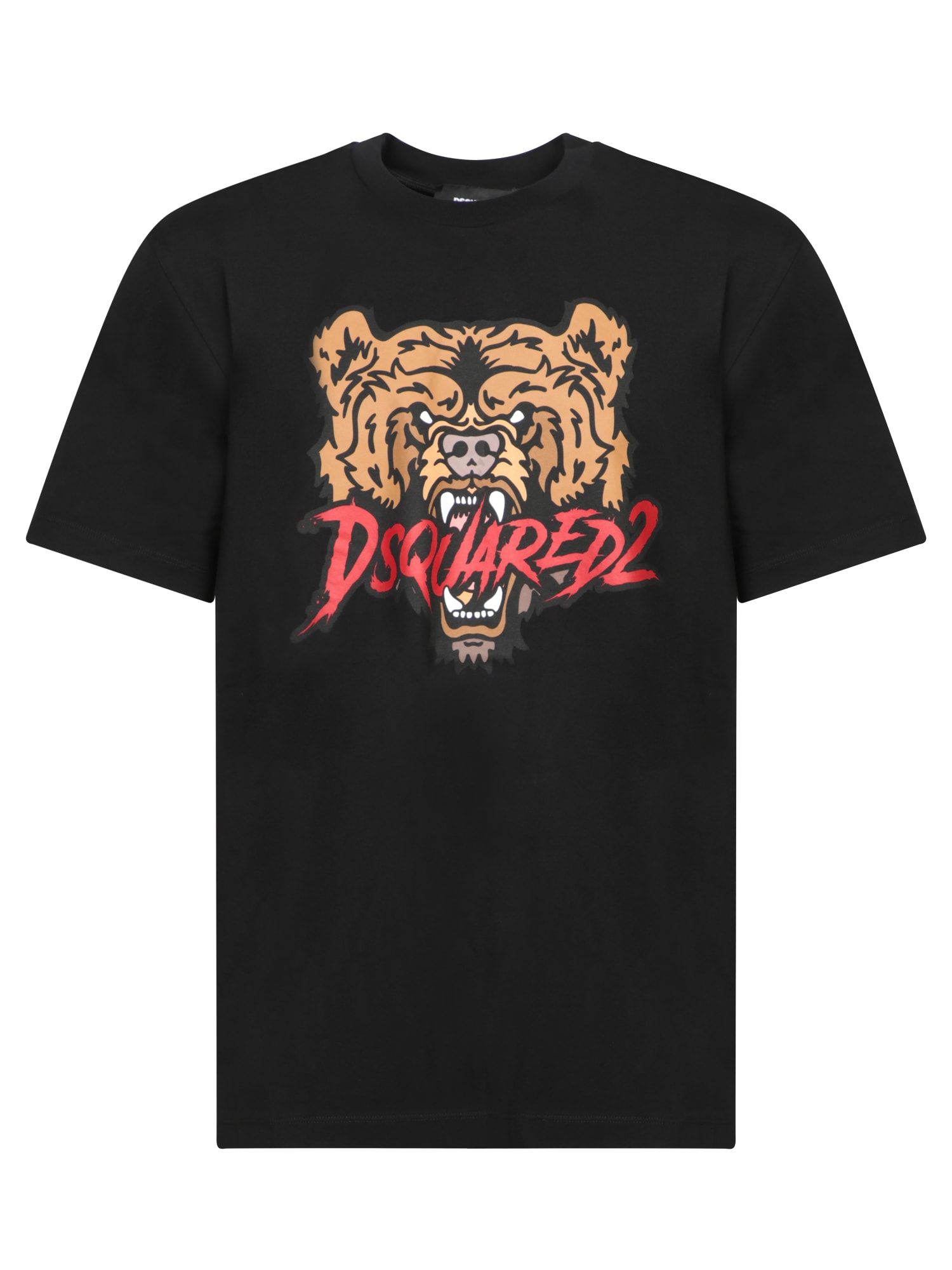 Shop Dsquared2 D2 Bear Logo Black T-shirt In White