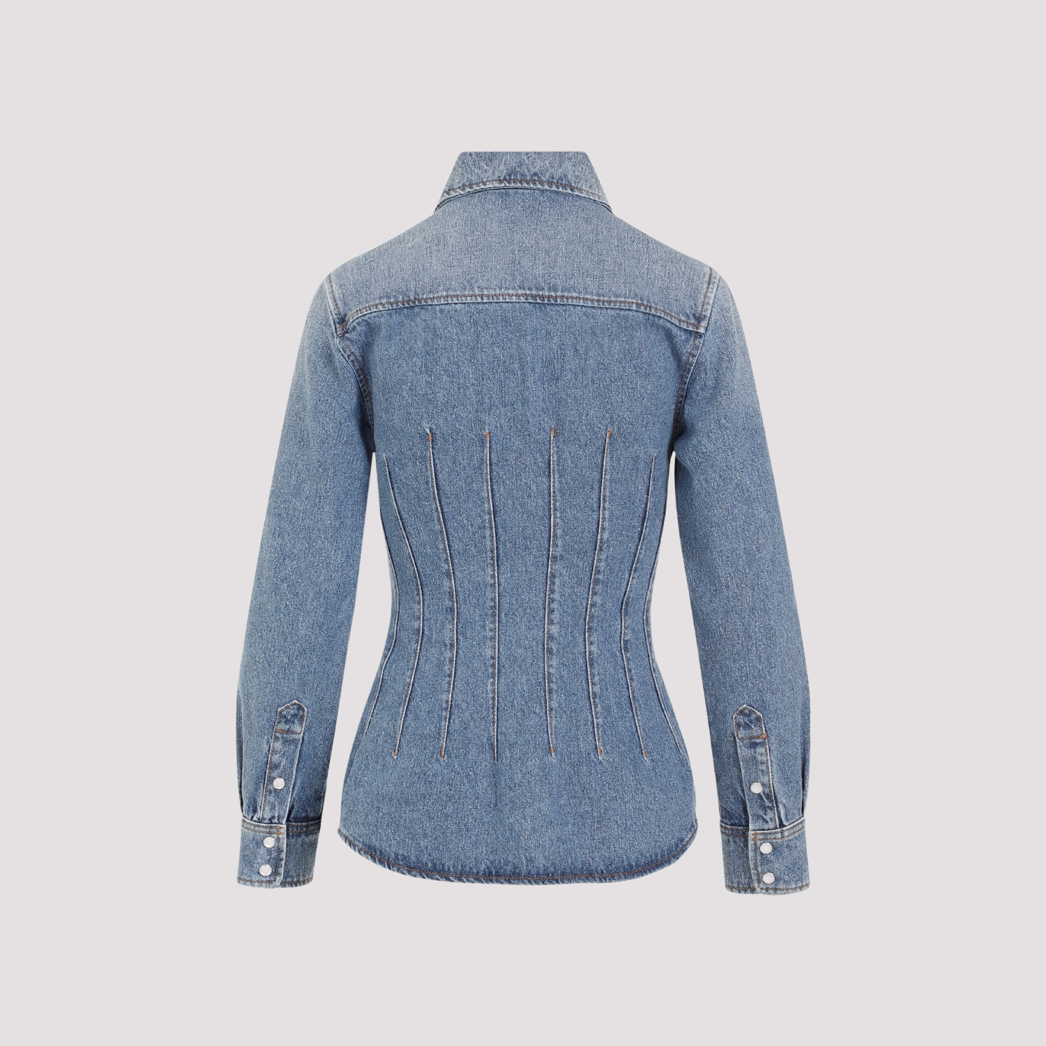 Shop Chloé Denim Shirt In Foggy Blue