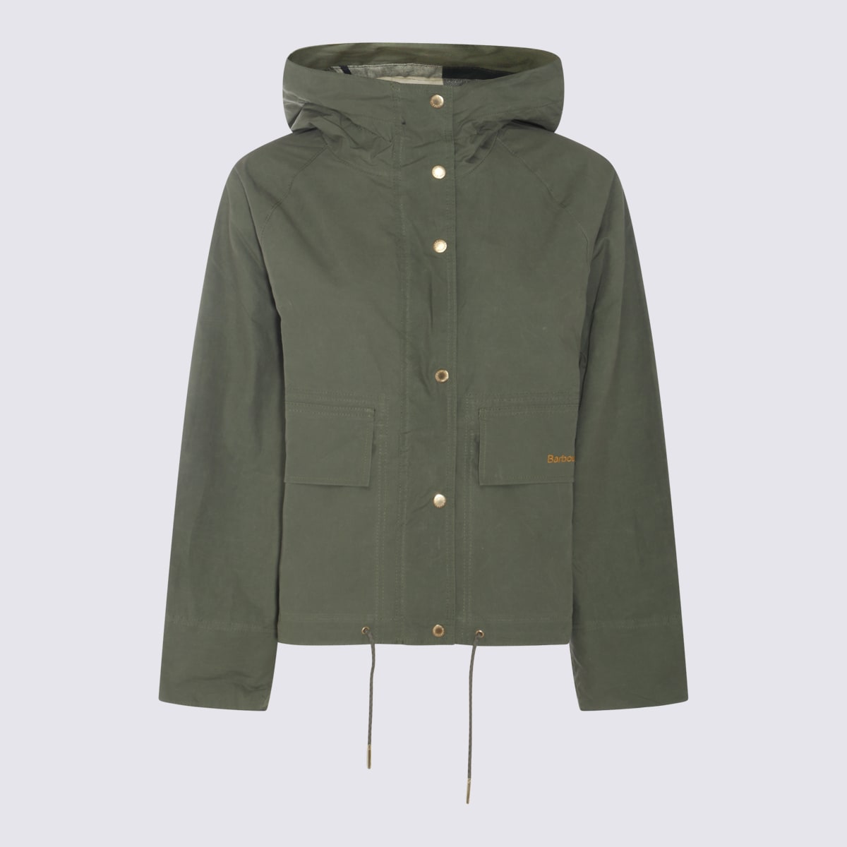 Shop Barbour Army Cotton Casual Jacket In Army Green