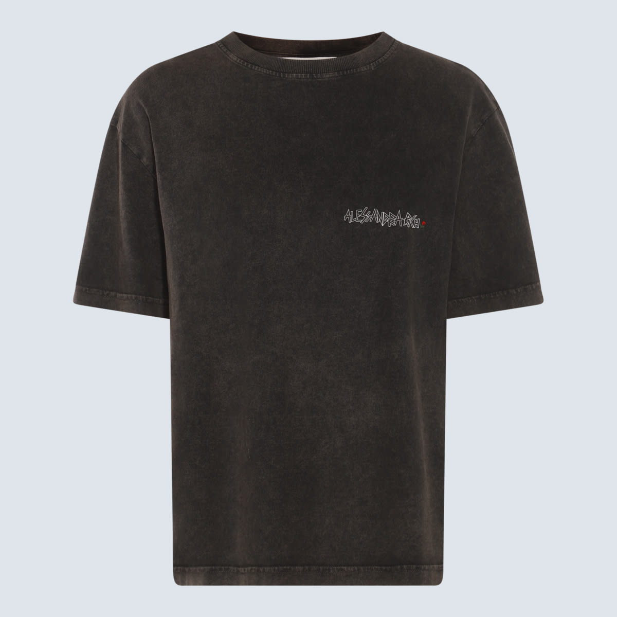 Dark Grey Multicolour Cotton T-shirt