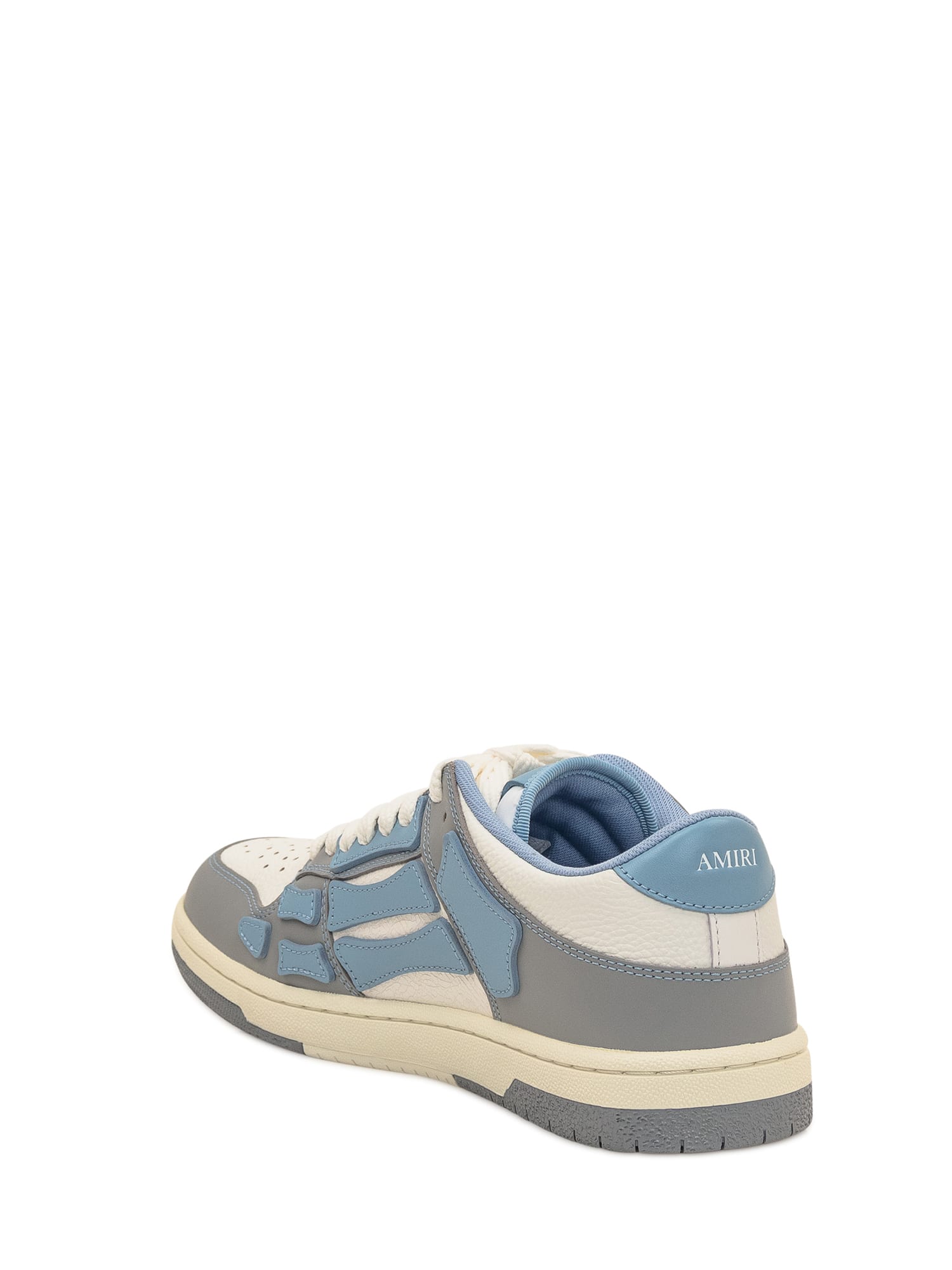 Amiri Varsity Skel Top Low Sneakers Ocean Sky In Baby Blue