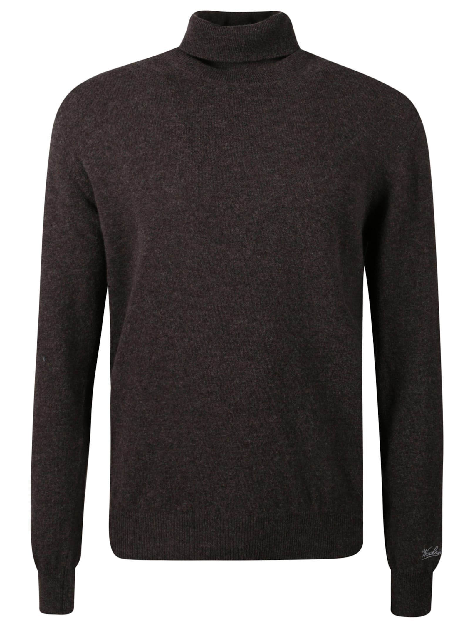 Woolrich Cozy Turtleneck Sweater Long Sleeves In Brown