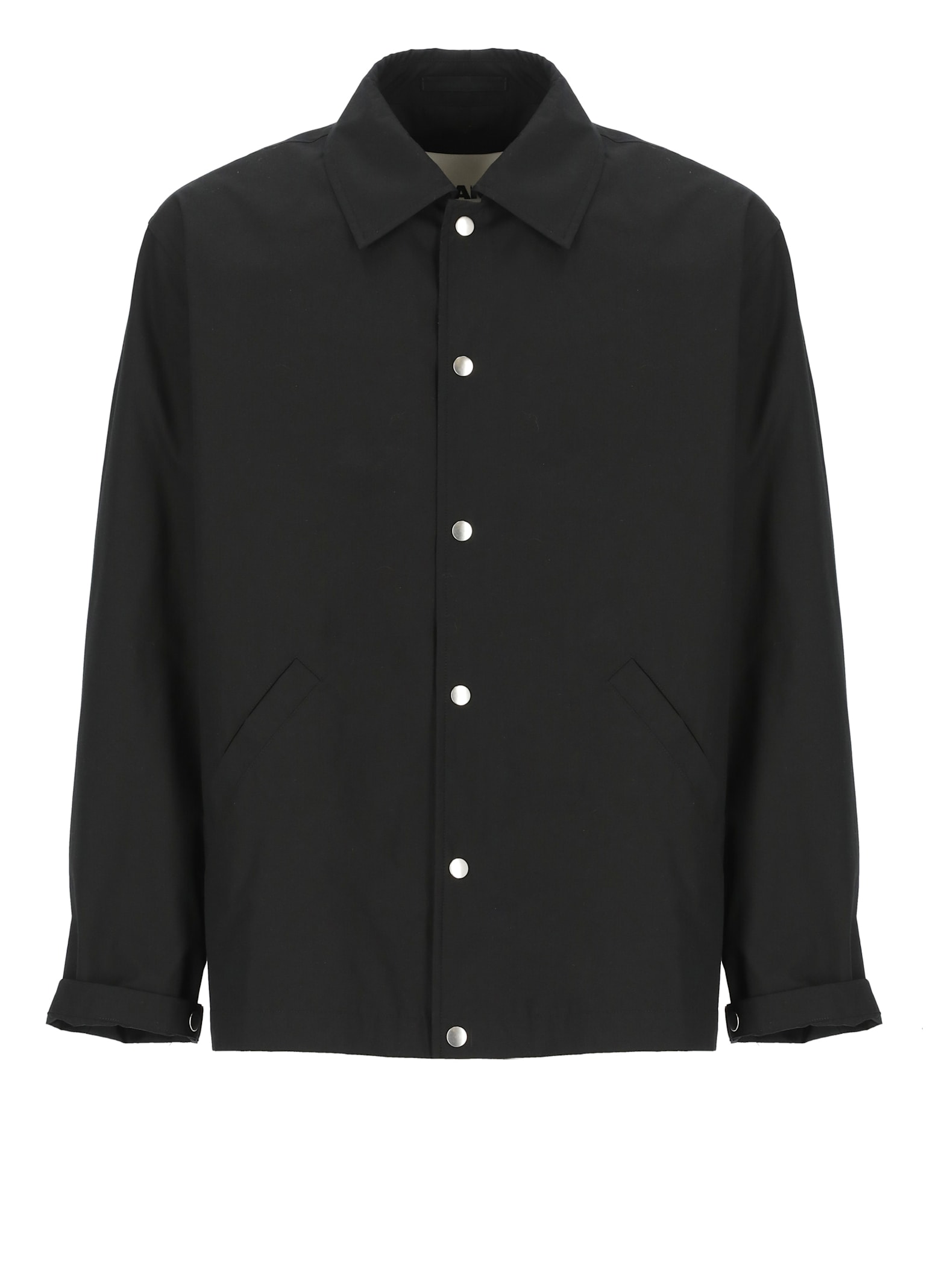 Shop Jil Sander Cotton Jacket In Black