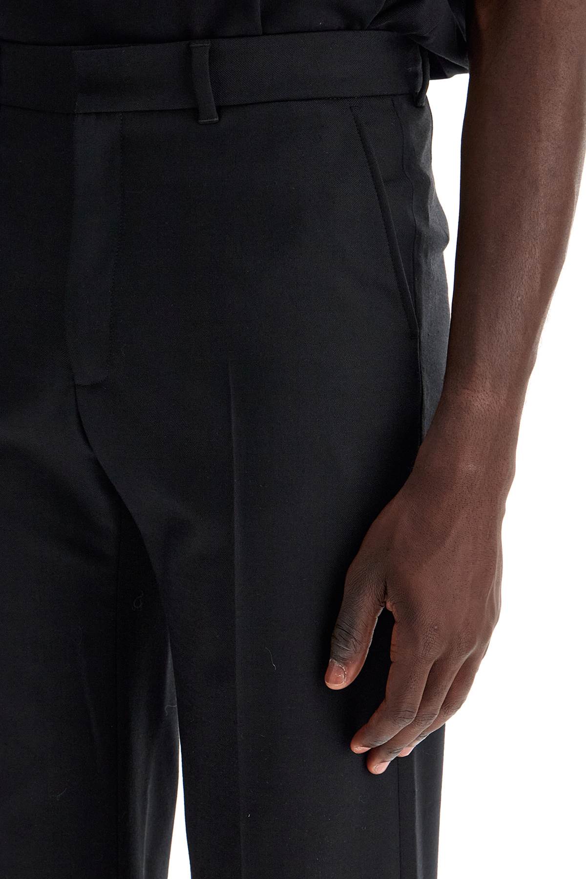 Shop Casablanca Tailored Slim Fit Trousers In Black (black)