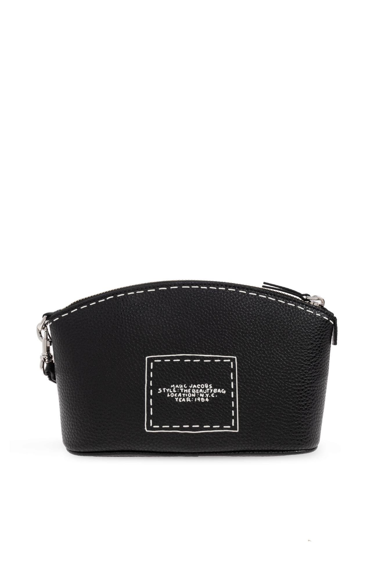 Marc Jacobs Cosmetic Bag With Logo In Brown