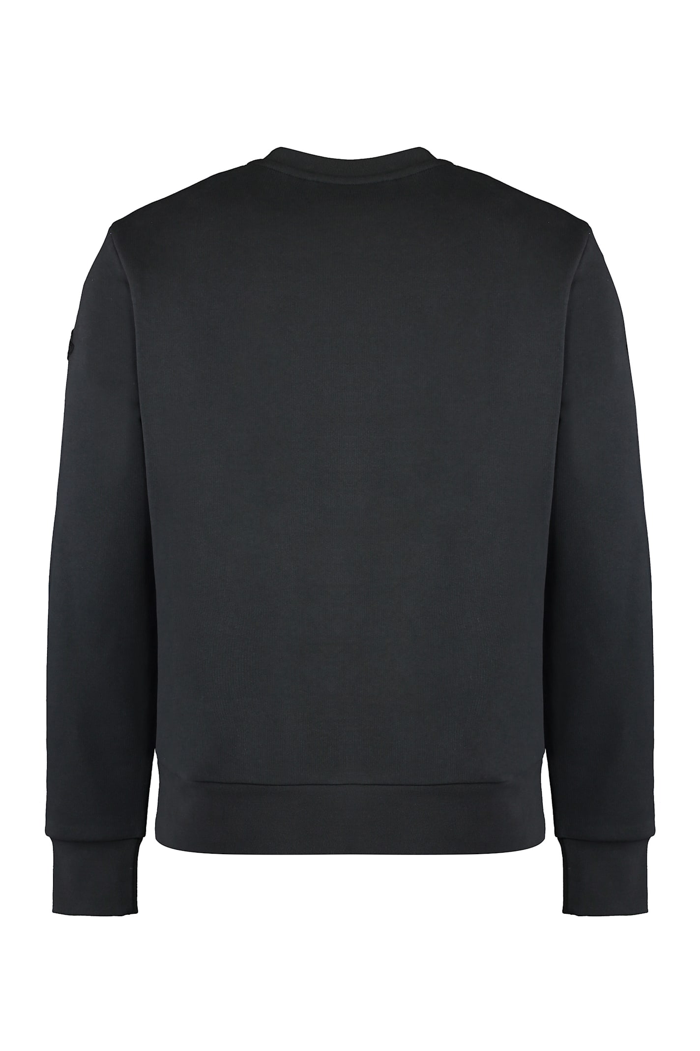 Shop Moncler Logo Detail Cotton Sweatshirt In Black