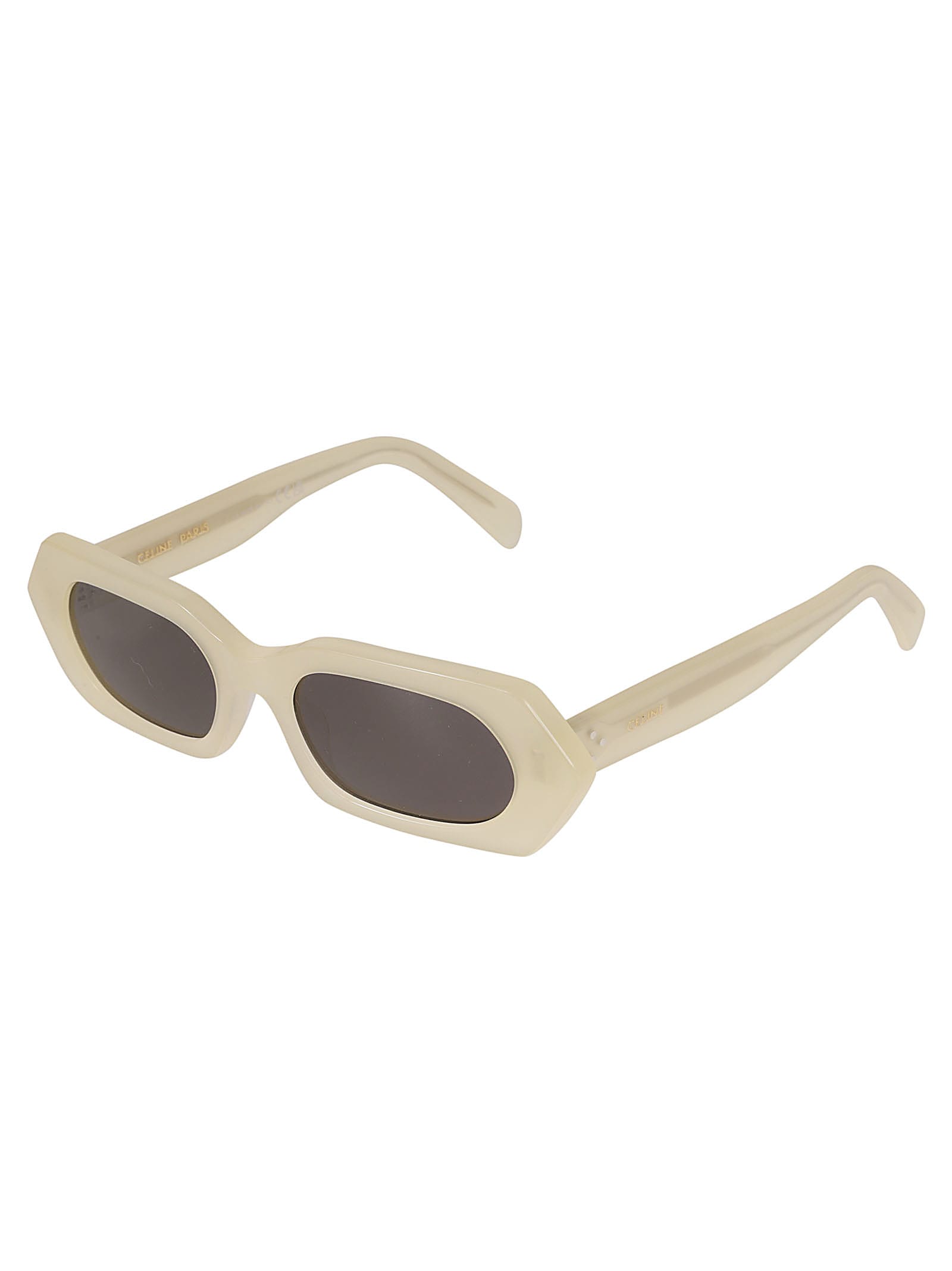 Shop Celine Jelly Frame Oval Lens Sunglasses In 39a