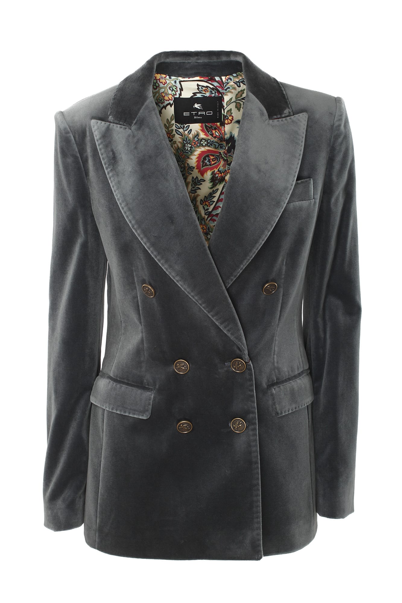 Shop Etro Jackets Grey In Grigio