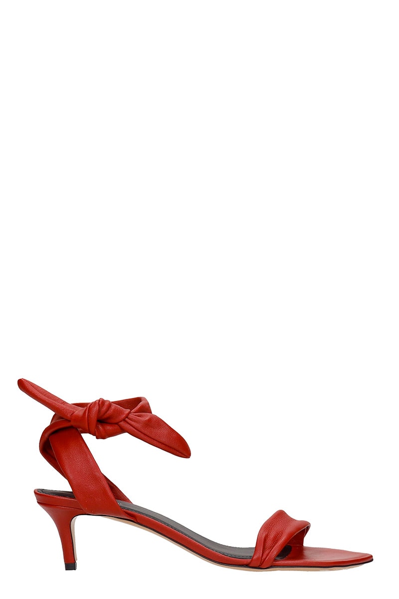 Buy Isabel Marant Apsule Sandals In Red Leather online, shop Isabel Marant shoes with free shipping