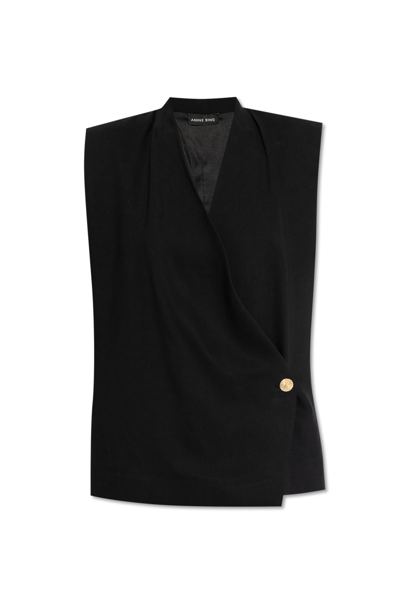 Anine Bing Vest With Fastening In Black