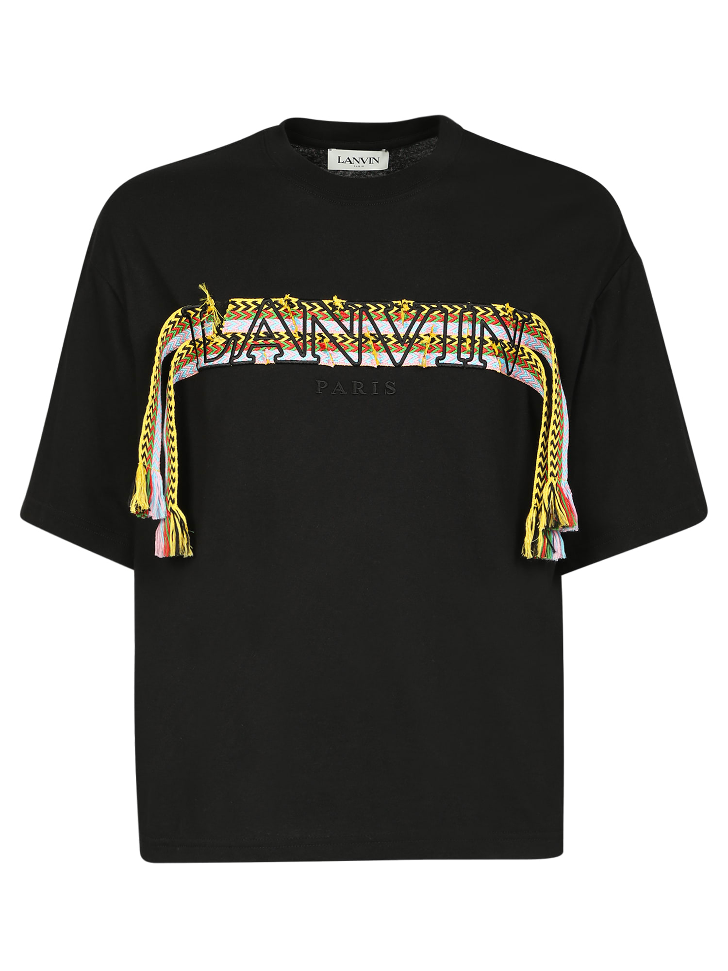 Lanvin Classic T-shirt Embellished With Ribbon Appliqu?