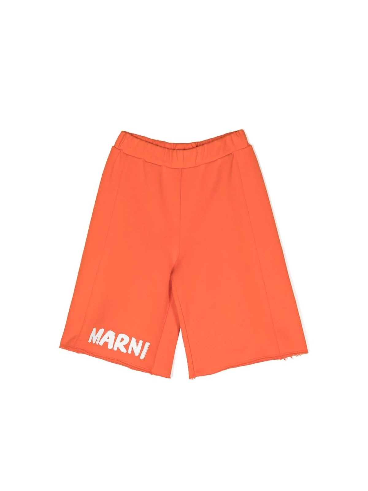 Shop Marni Mp34u Logo Track Shorts In Orange