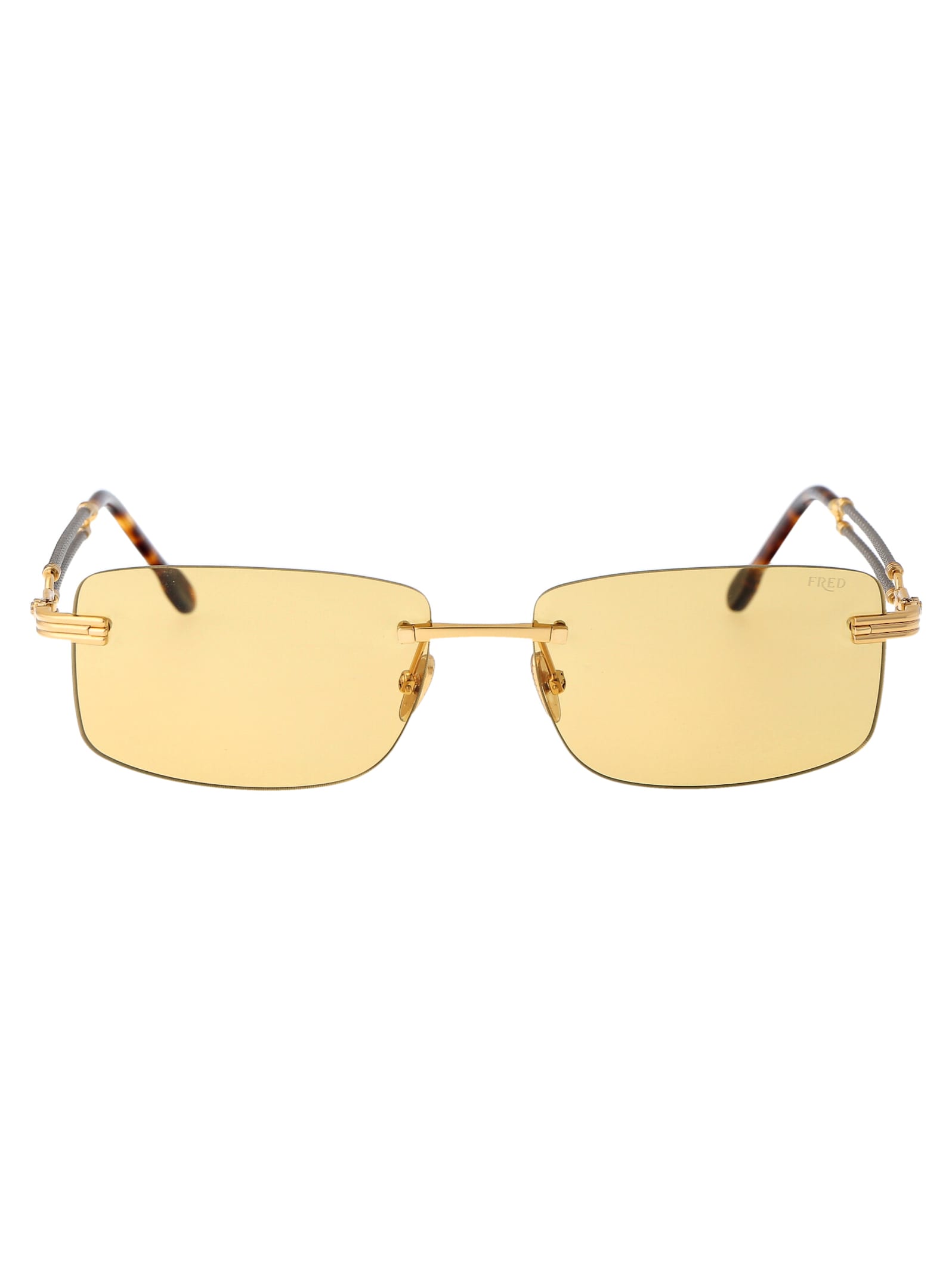 Fred Double Cable Sunglasses In 30j Shiny Endura Gold / Roviex