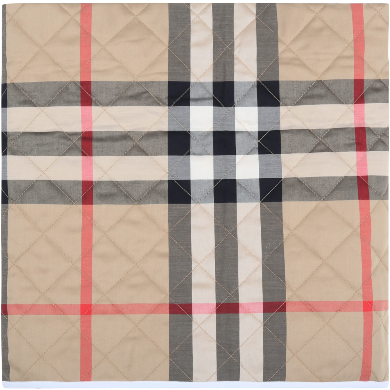 Burberry Beige Blanket For Babykids With Iconic Vintage Check