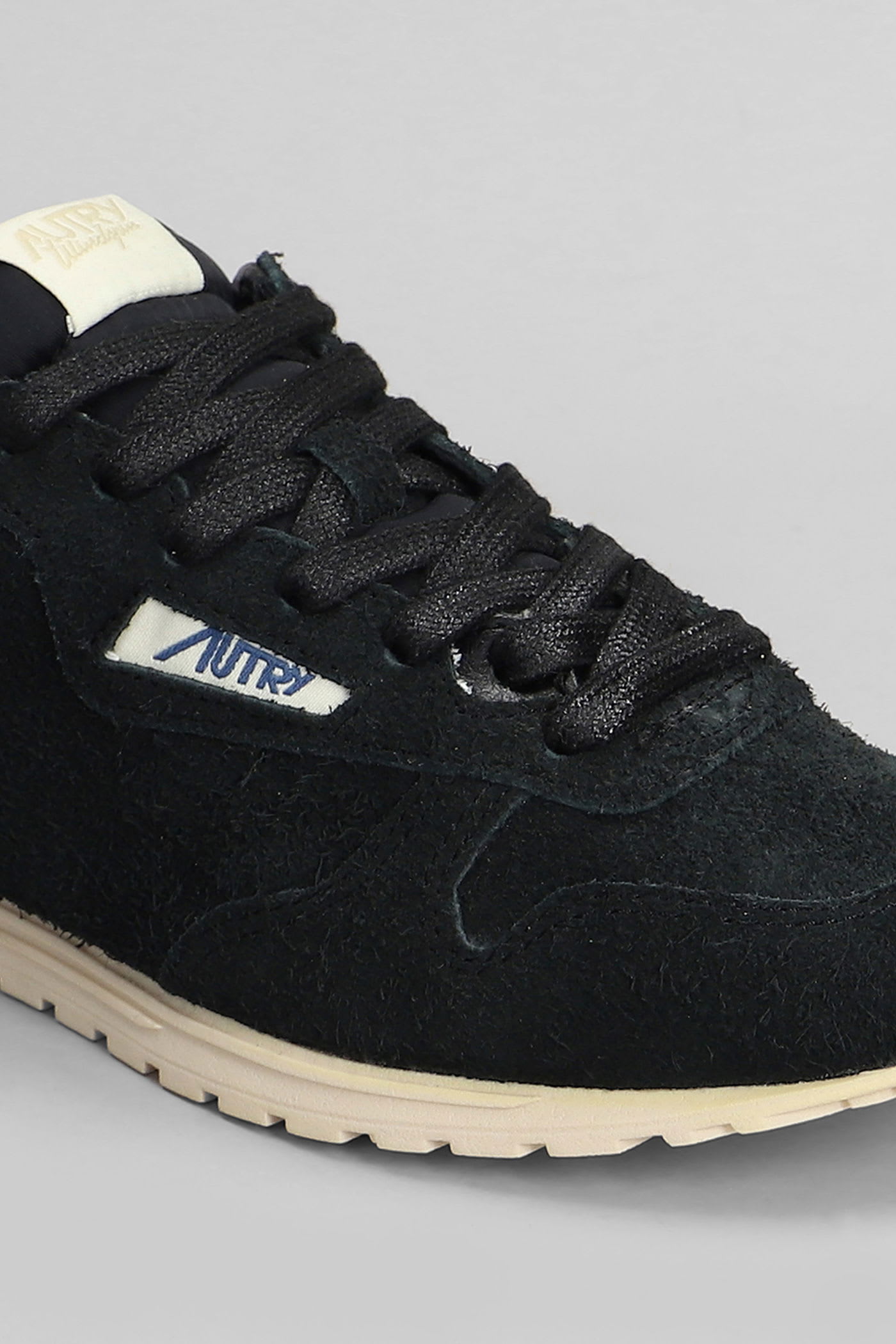 Autry Windspin Leather-trimmed Perforated Brushed Suede Sneakers