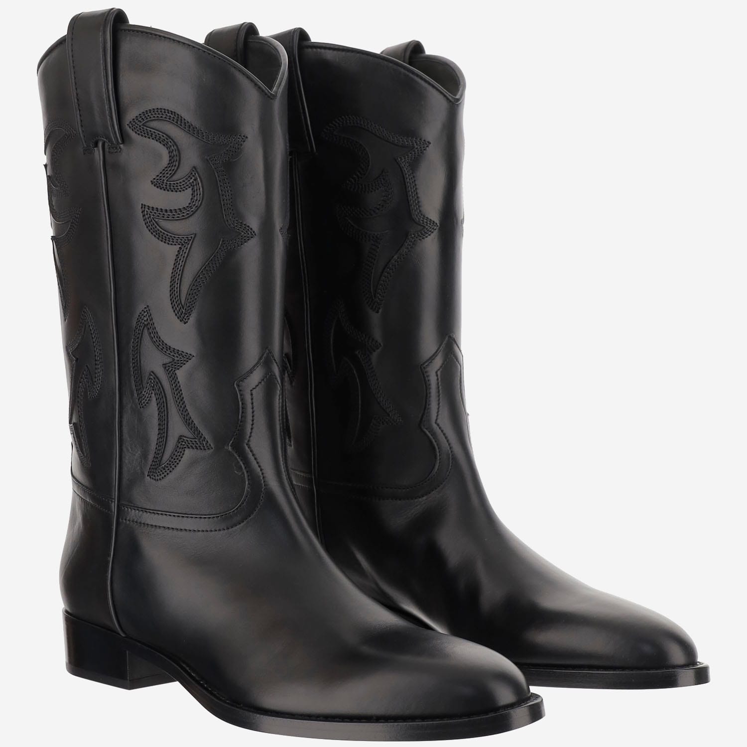Shop Sartore Leather Boot In Black