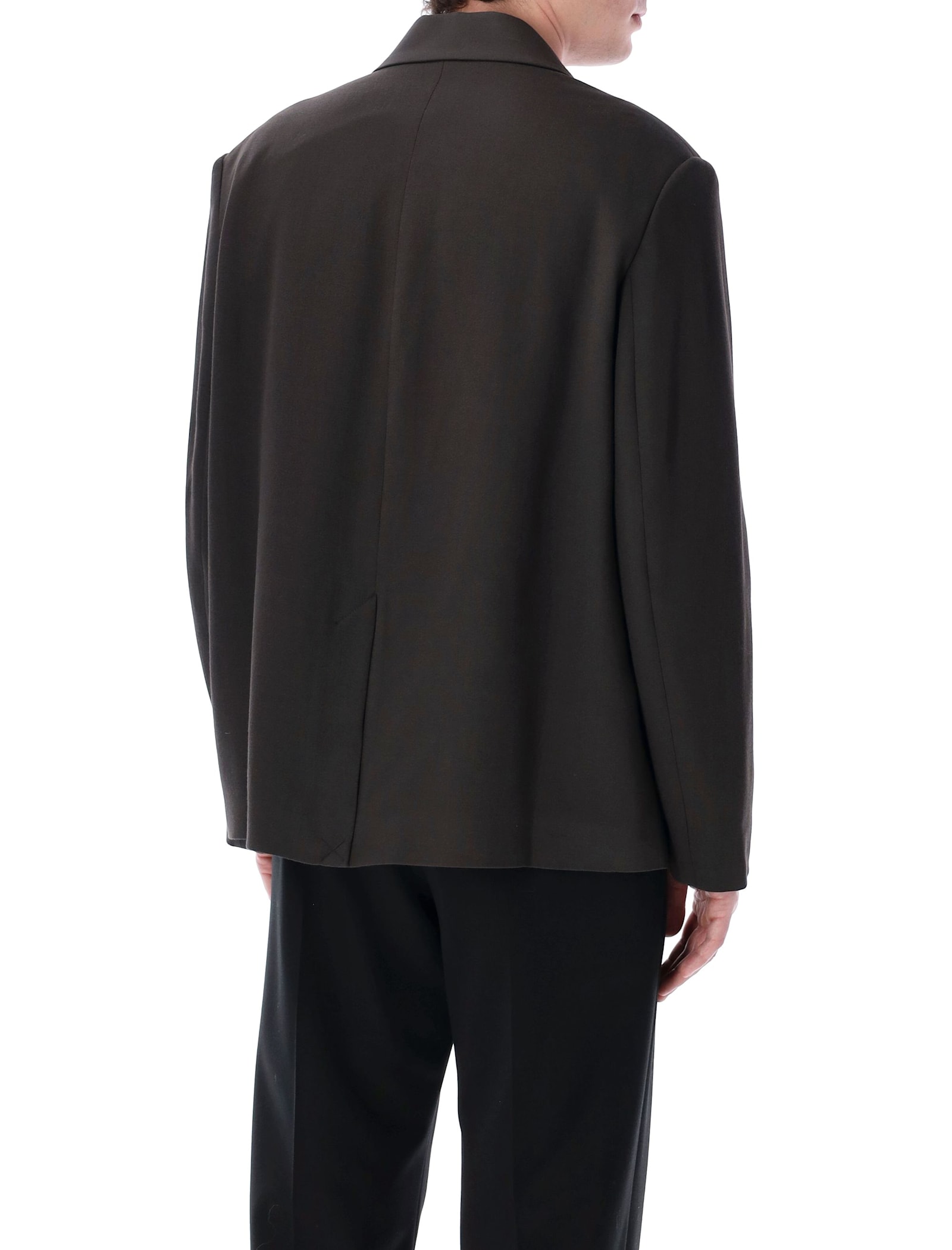 Studio Nicholson Boxy Oversized Blazer With Single-button Closure In Black