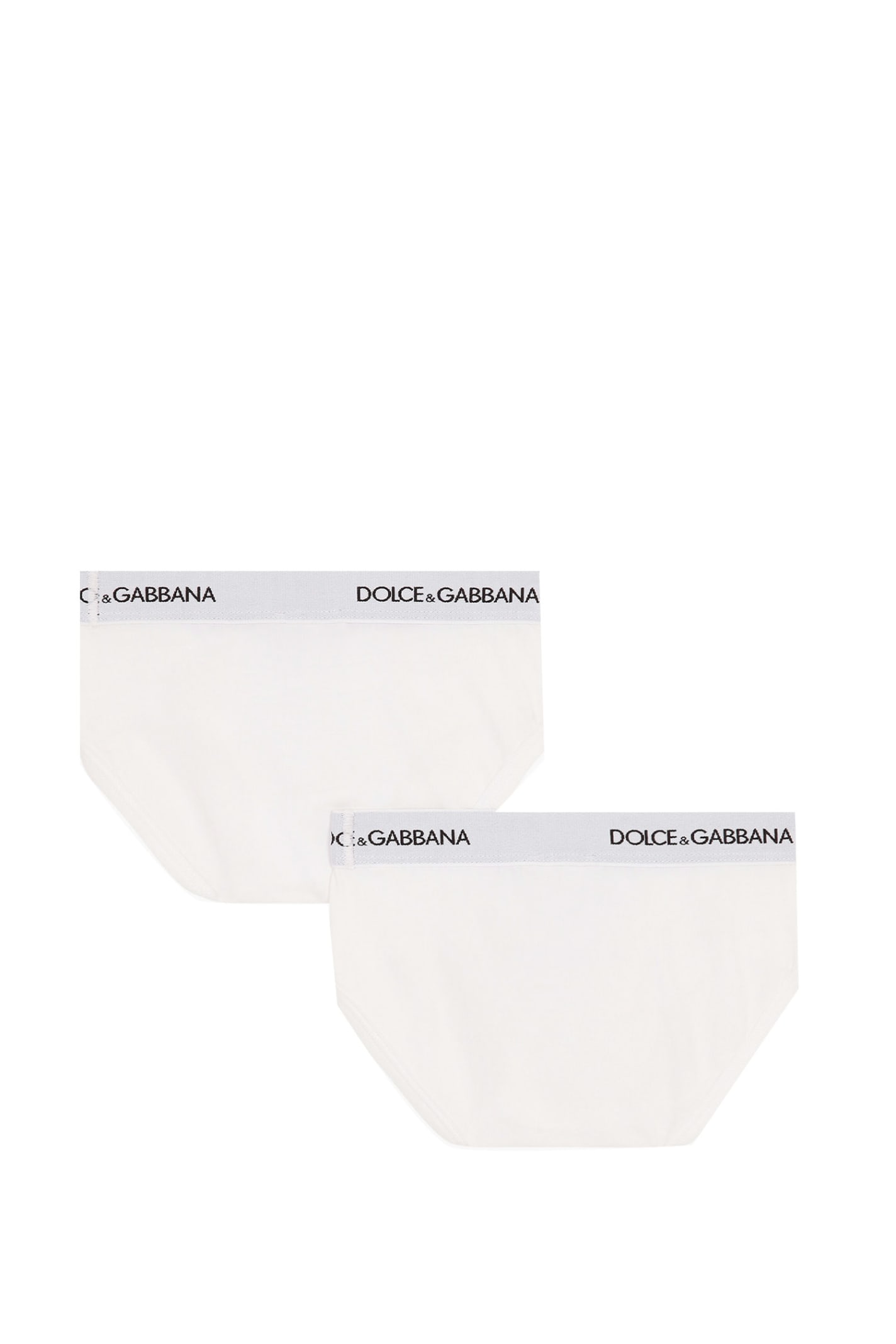 Shop Dolce & Gabbana Pack Of 2 Stretch Jersey Slip In White