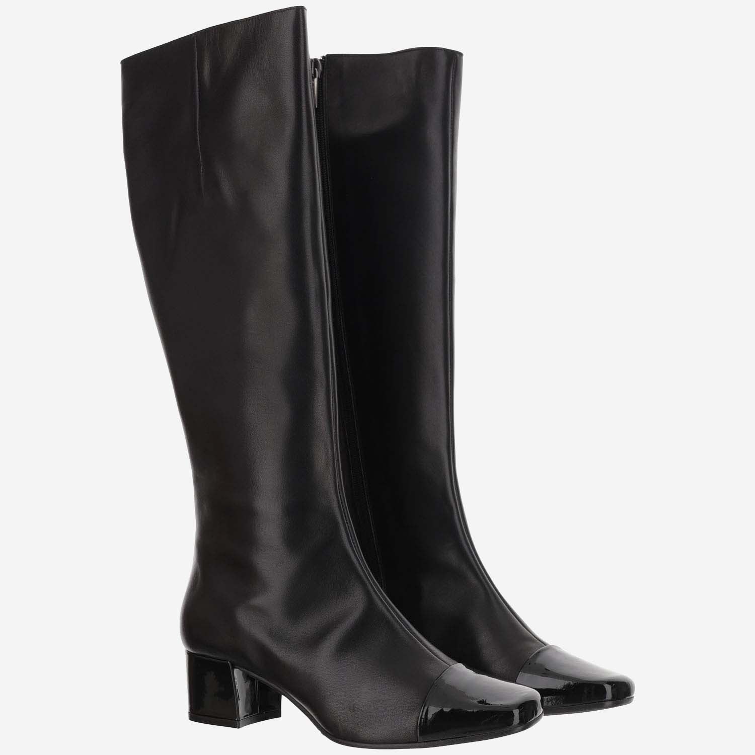 Shop Carel High Leather Boot In Black