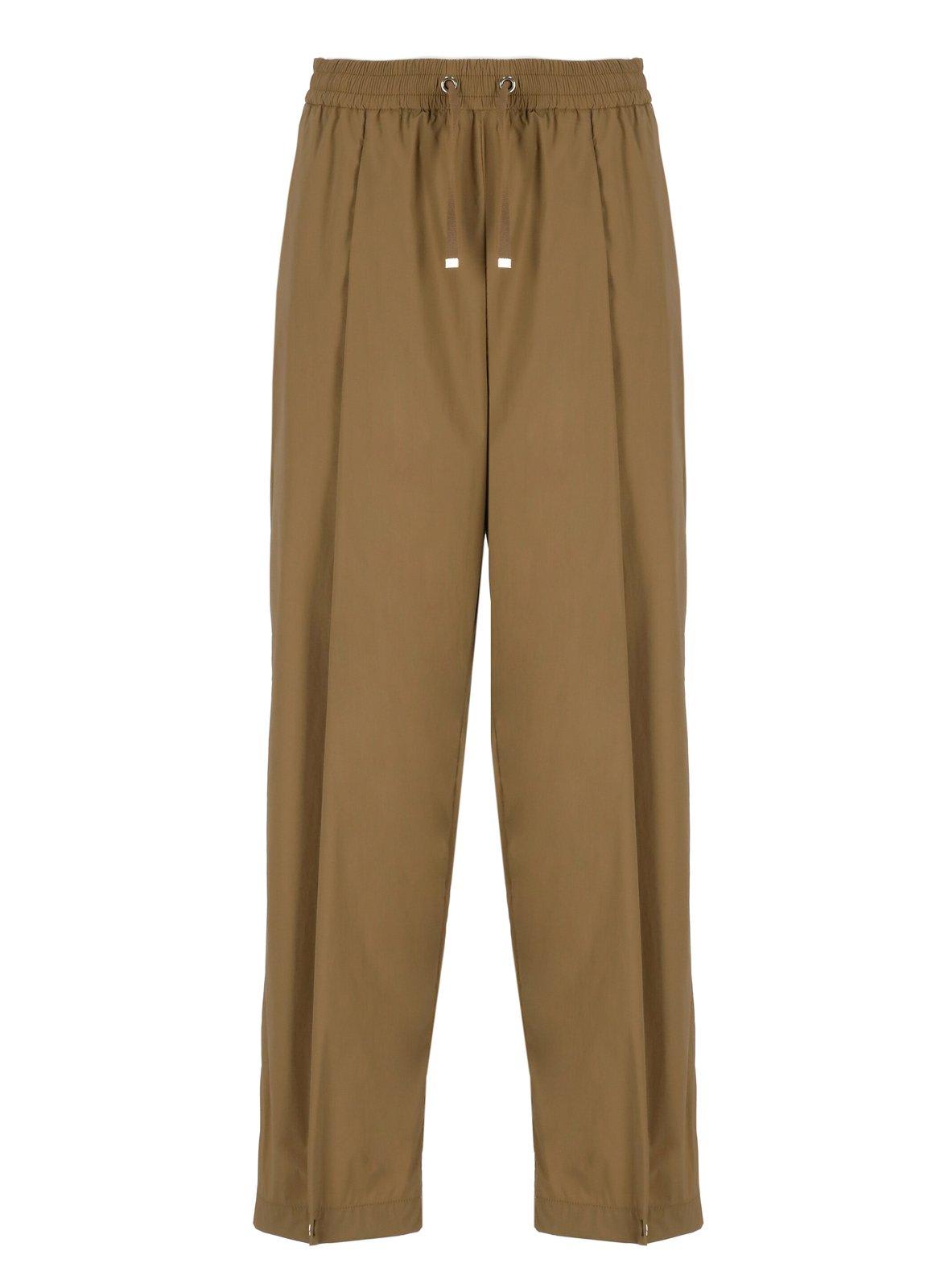 Lightweight Drawstring Cropped Trousers