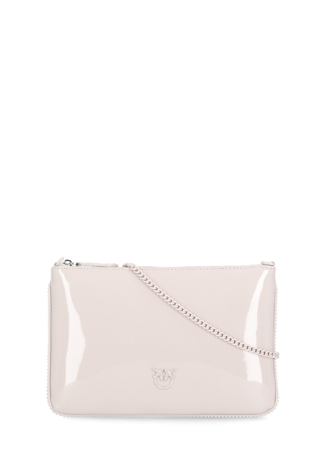 Shop Pinko Flat Classic Pochette In Pink