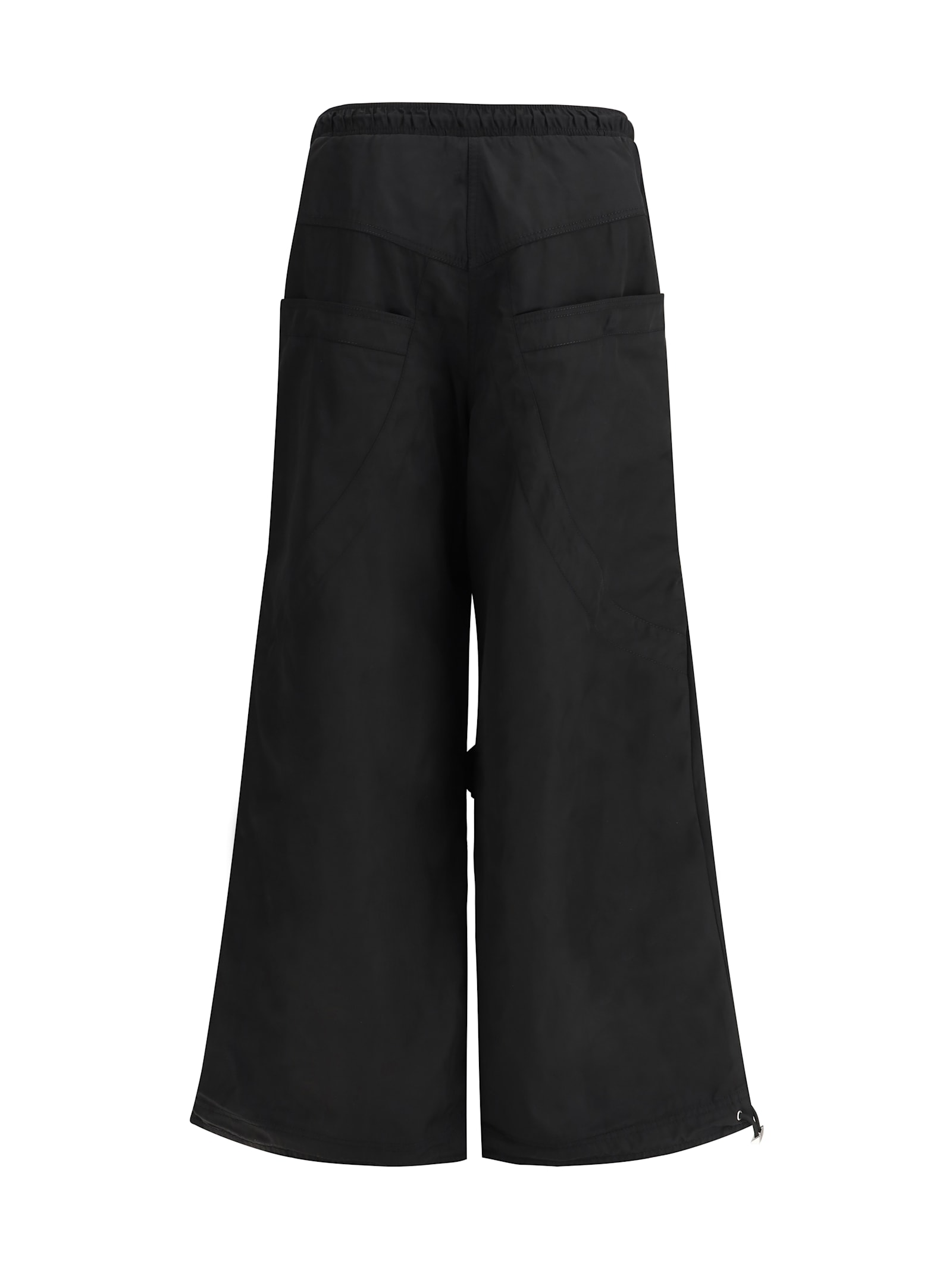 Shop Attico Nylon Cargo Pants In Black