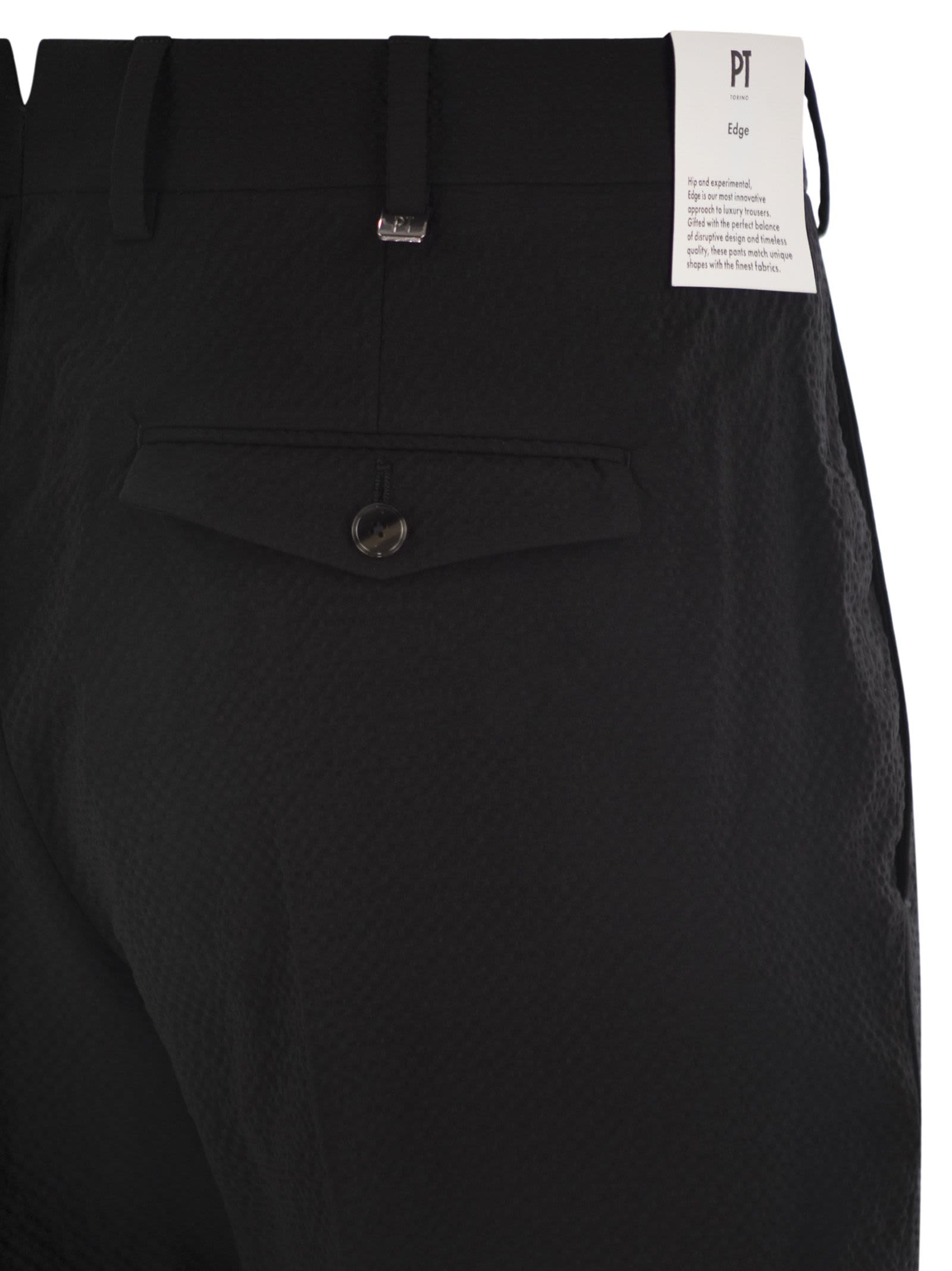 Pt Torino Wool Trousers In Black