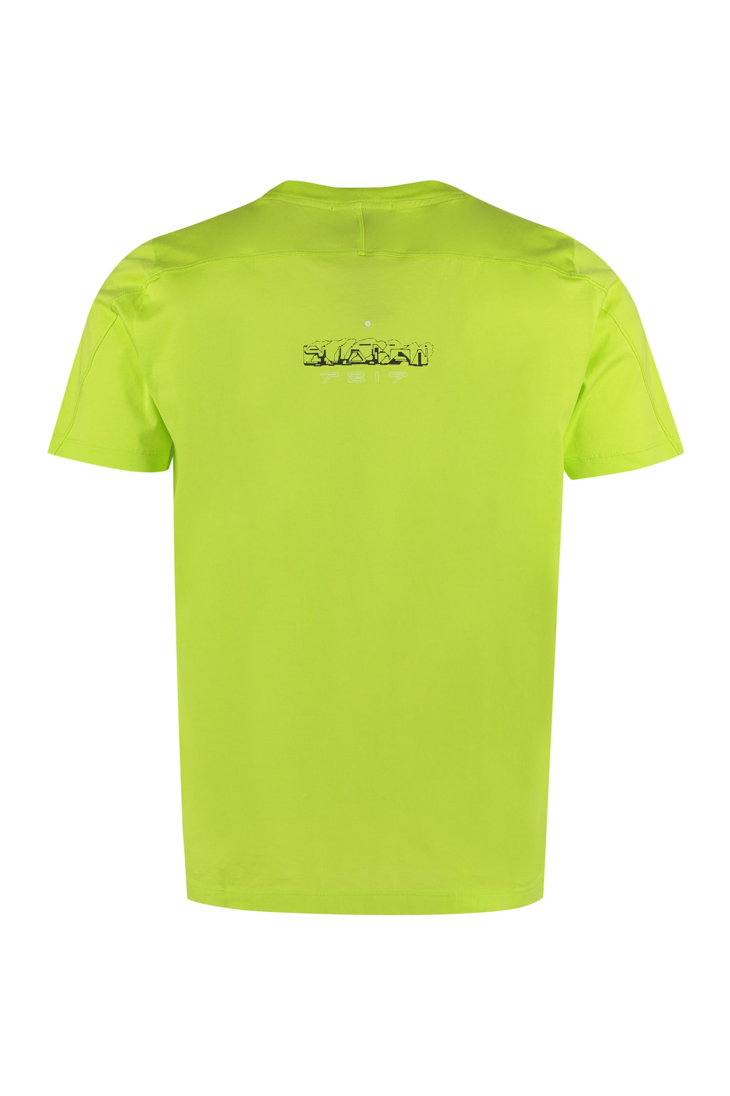 Shop Stone Island Shadow Project Cotton Crew-neck T-shirt In Green