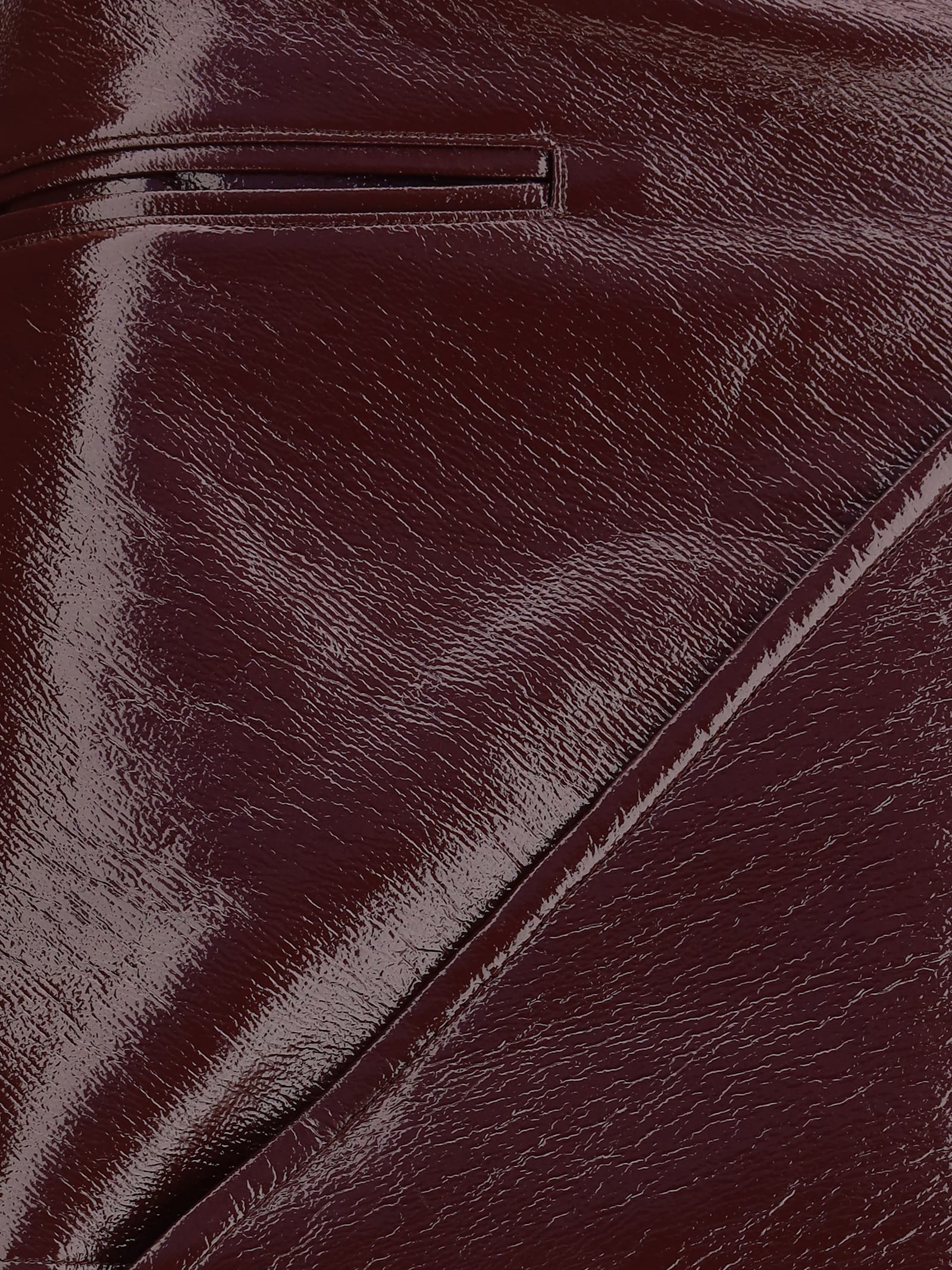 Courrèges Vinyl Mini-skirt In Burgundy