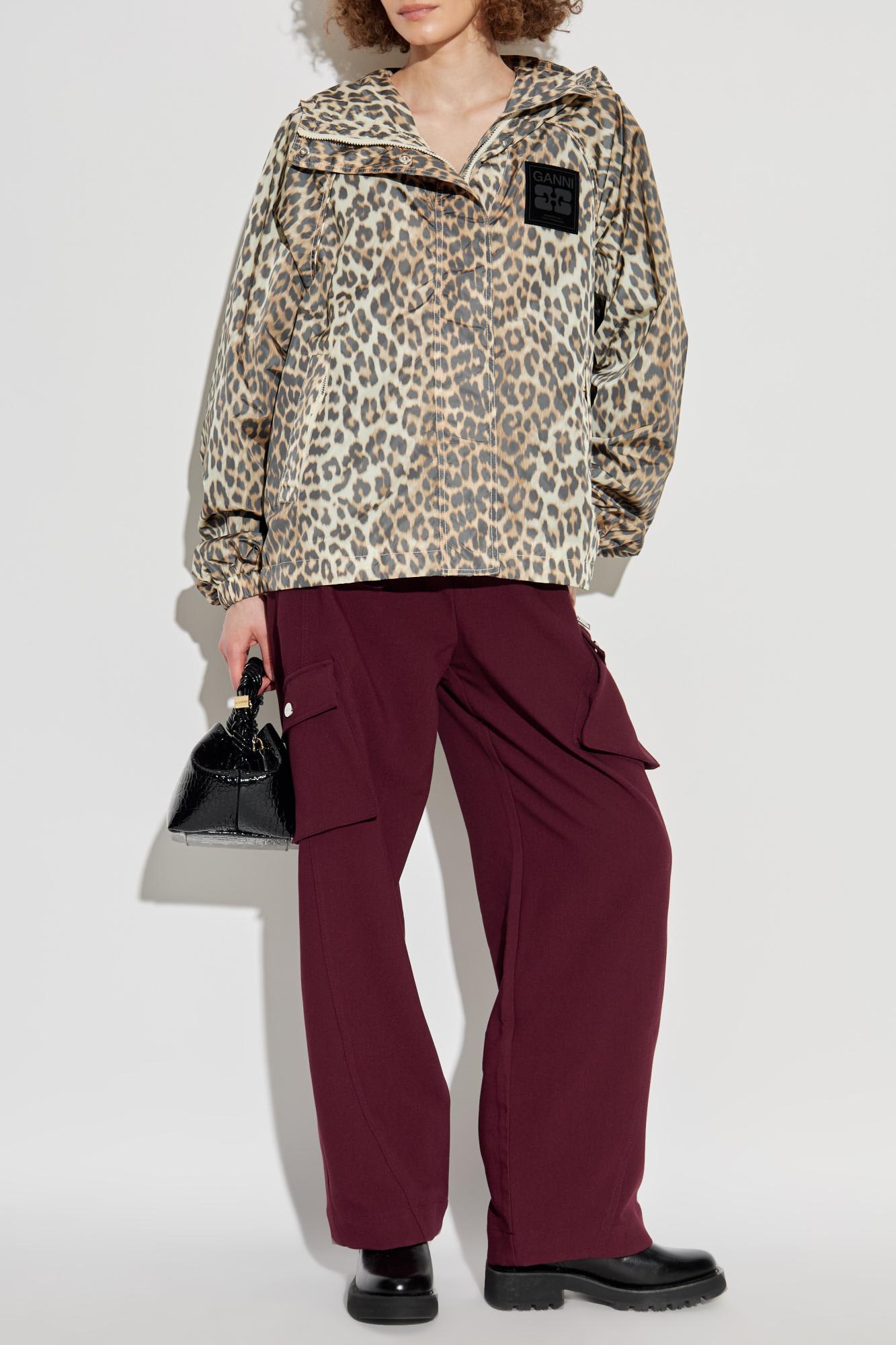 Ganni Animalier Print Jacket In Multi