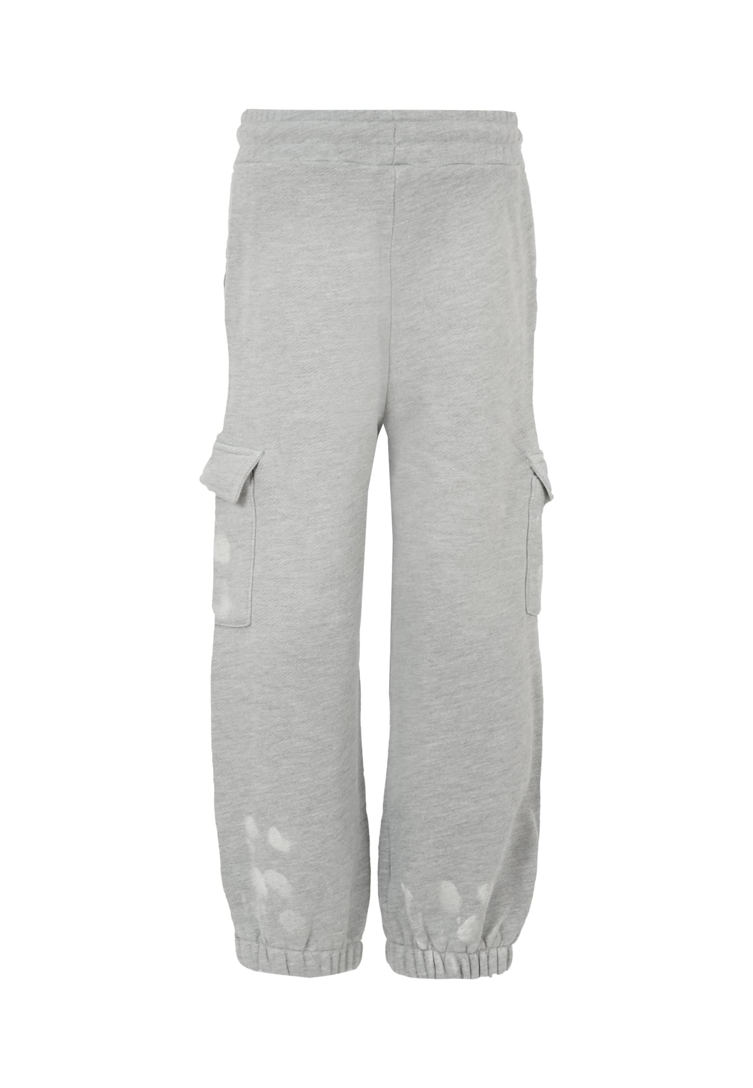 Msgm Grey Trousers For Boy With Logo In Gray