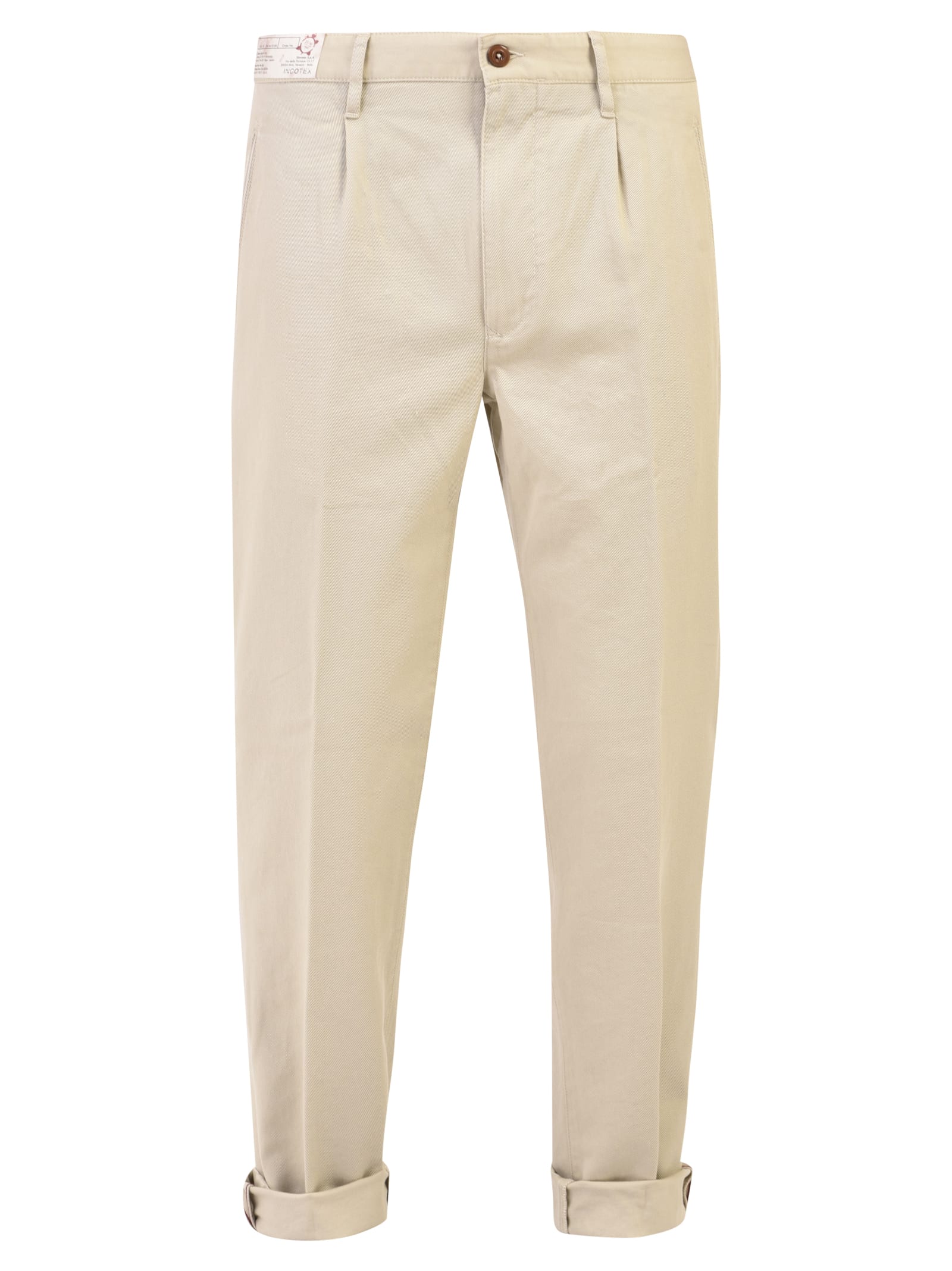 Shop Incotex Slim-fit Trousers In Beige