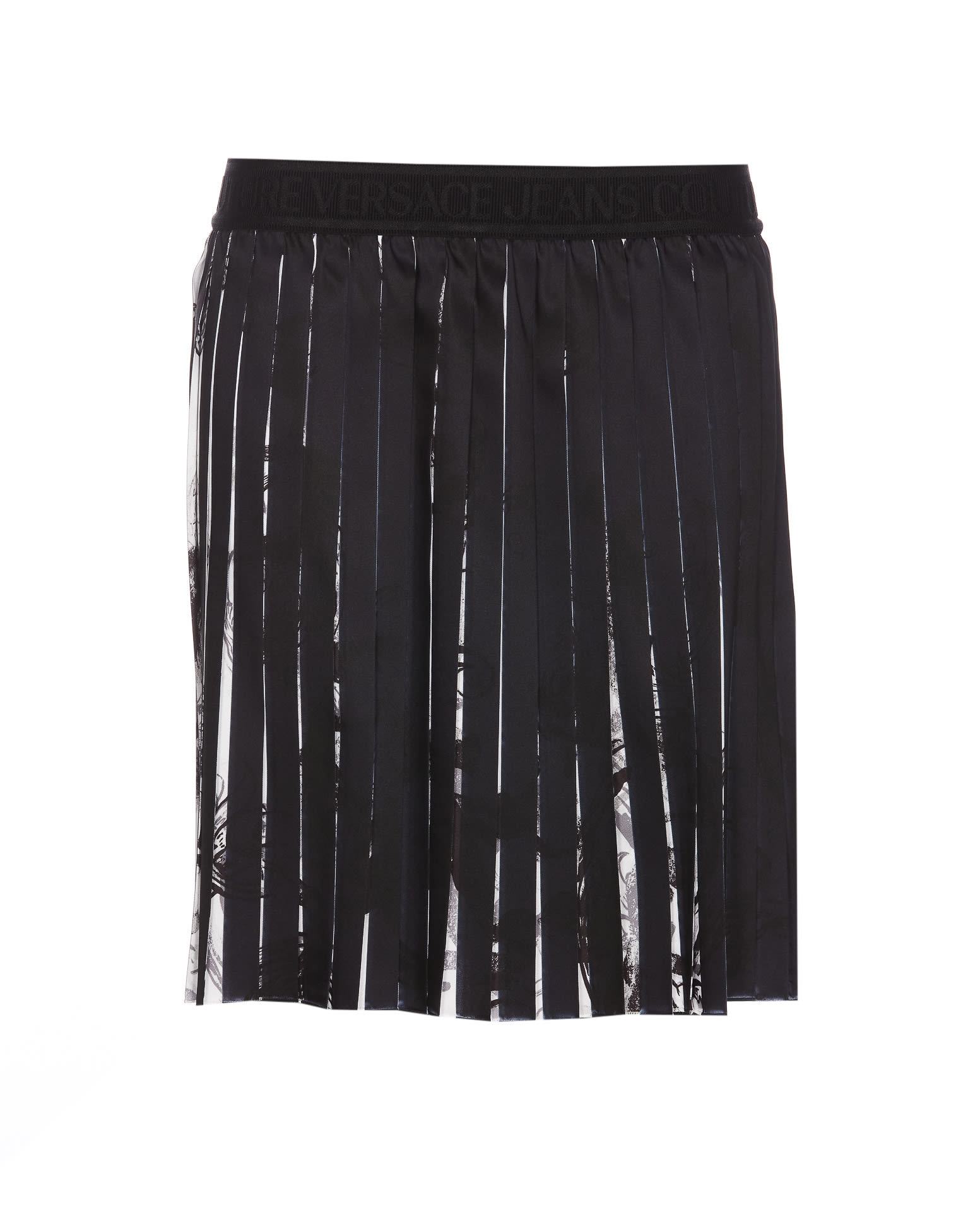 Shop Versace Jeans Couture Watercolour Couture Skirt In Black
