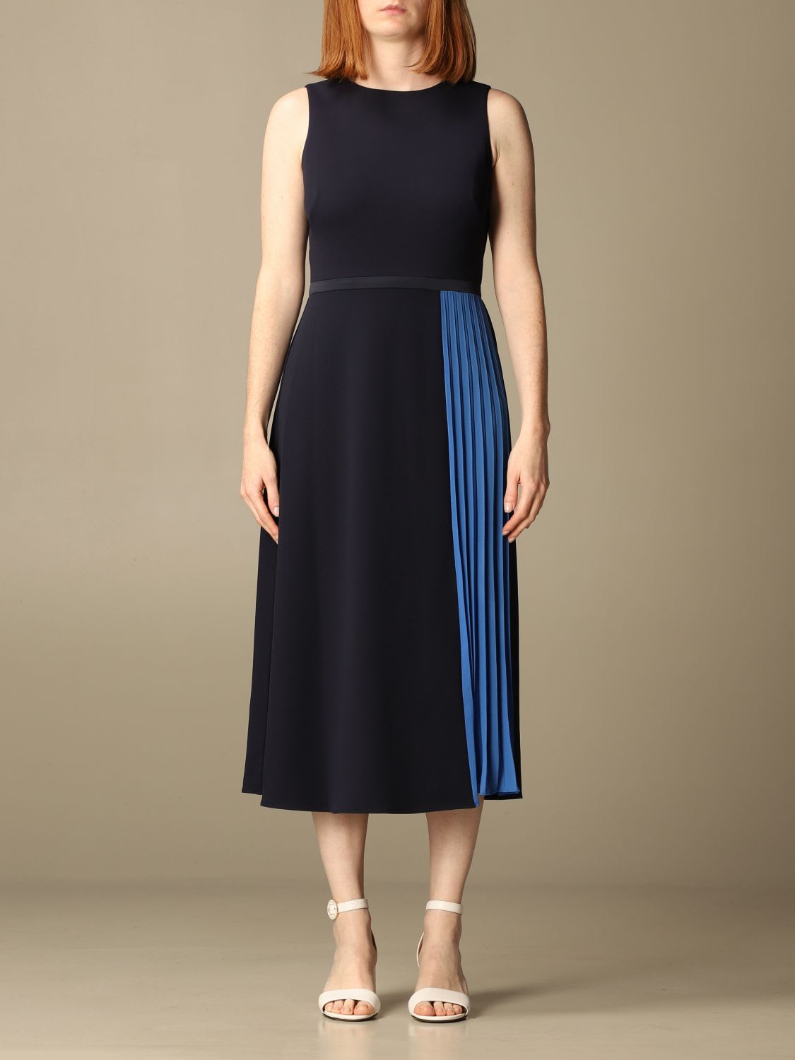 Lauren Ralph Lauren Dress Lauren Ralph Lauren Midi Dress With Pleated Panels