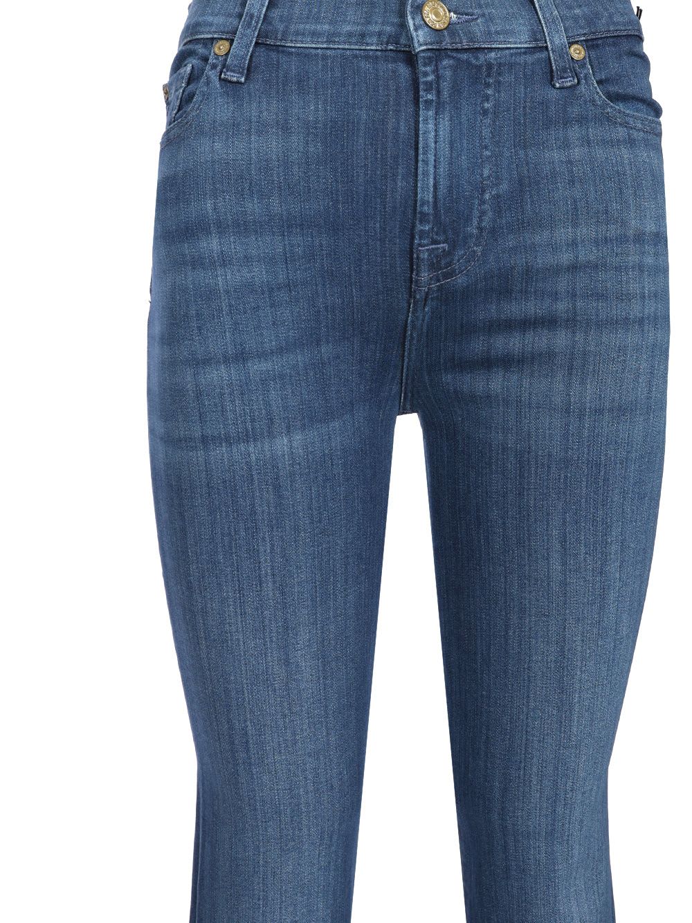 Shop 7 For All Mankind Hw Ali Neptune Flared Jeans In Blue