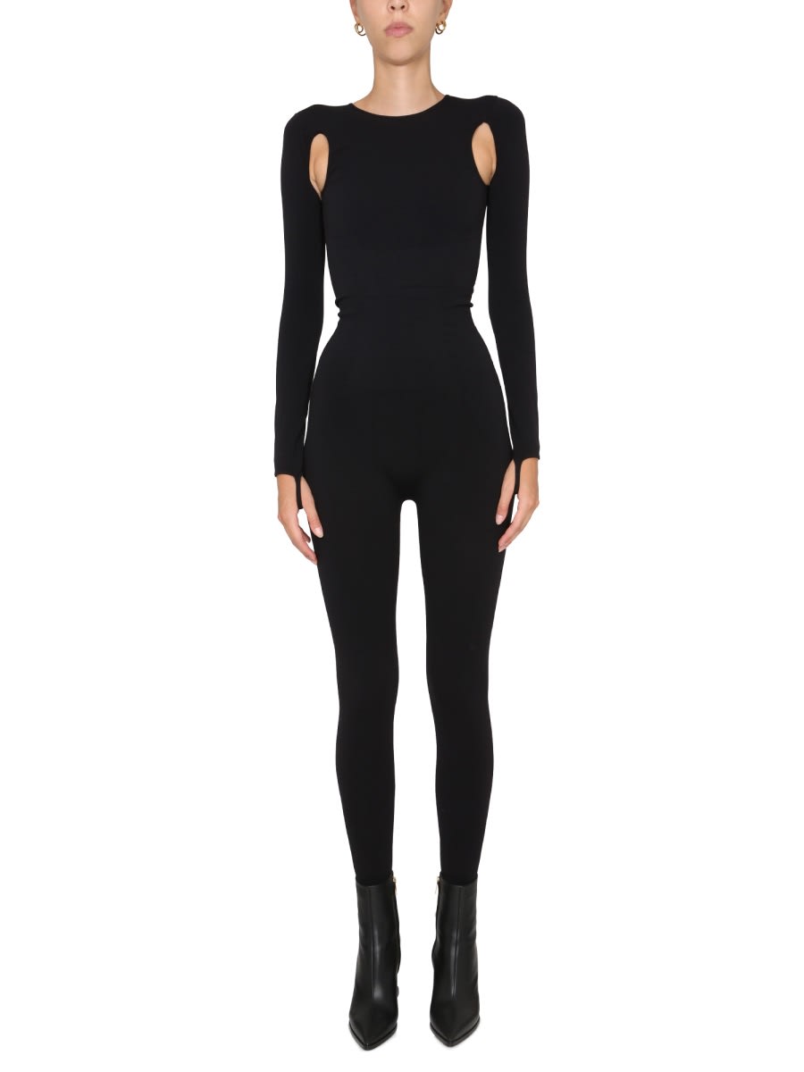Shop Andreädamo Full Jumpsuit With Cut-out Details In Black