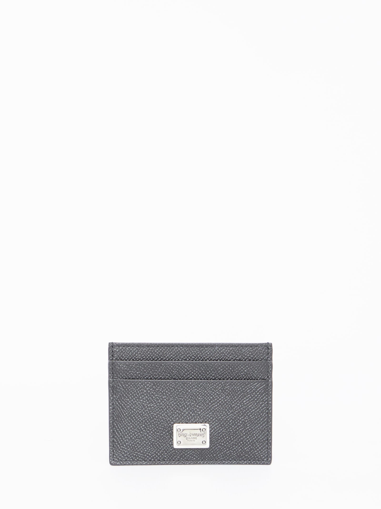 Dolce & Gabbana Leather Cardholder In Black