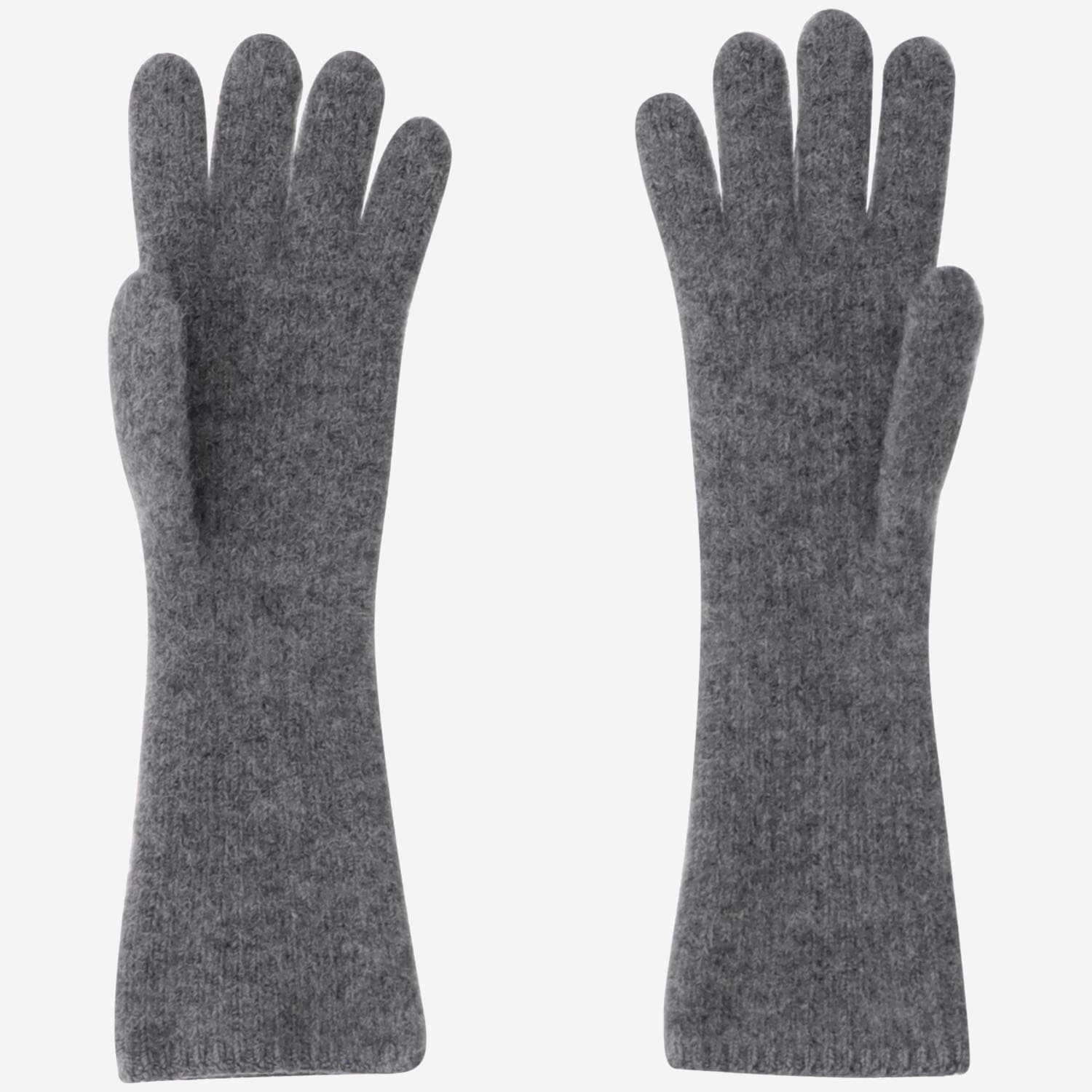Jacquemus Wool Blend Gloves In Gray