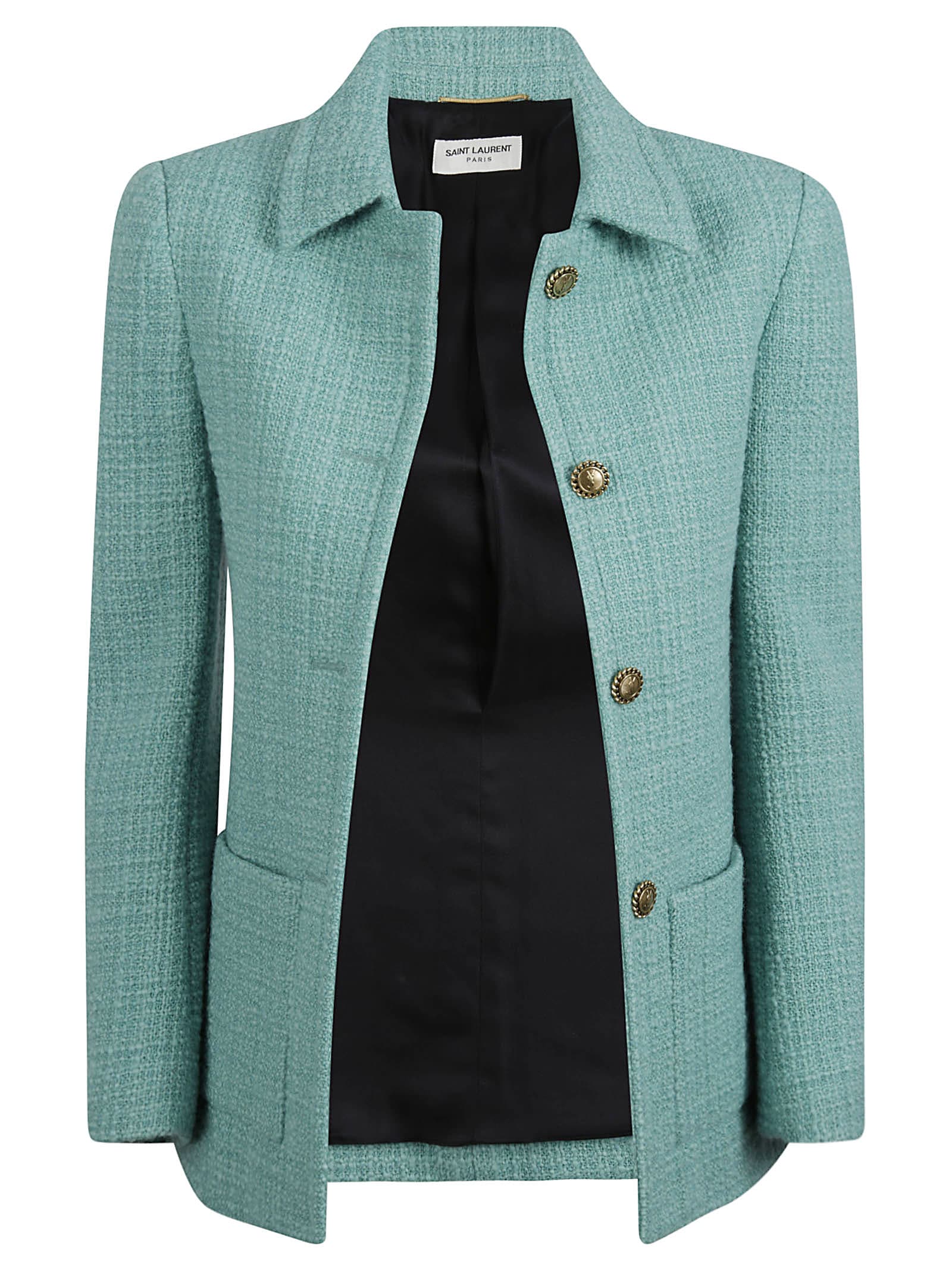 Saint Laurent Tweed Buttoned Jacket