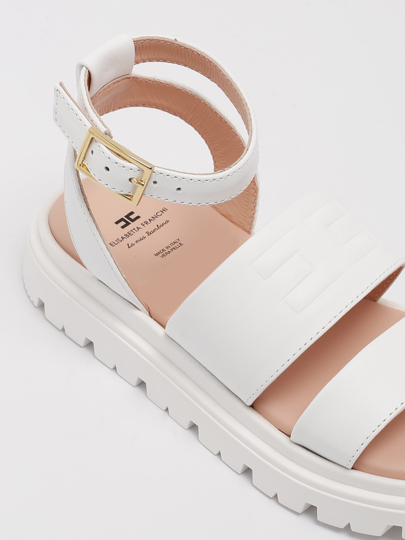 Shop Elisabetta Franchi Sandals Sandal In Bianco