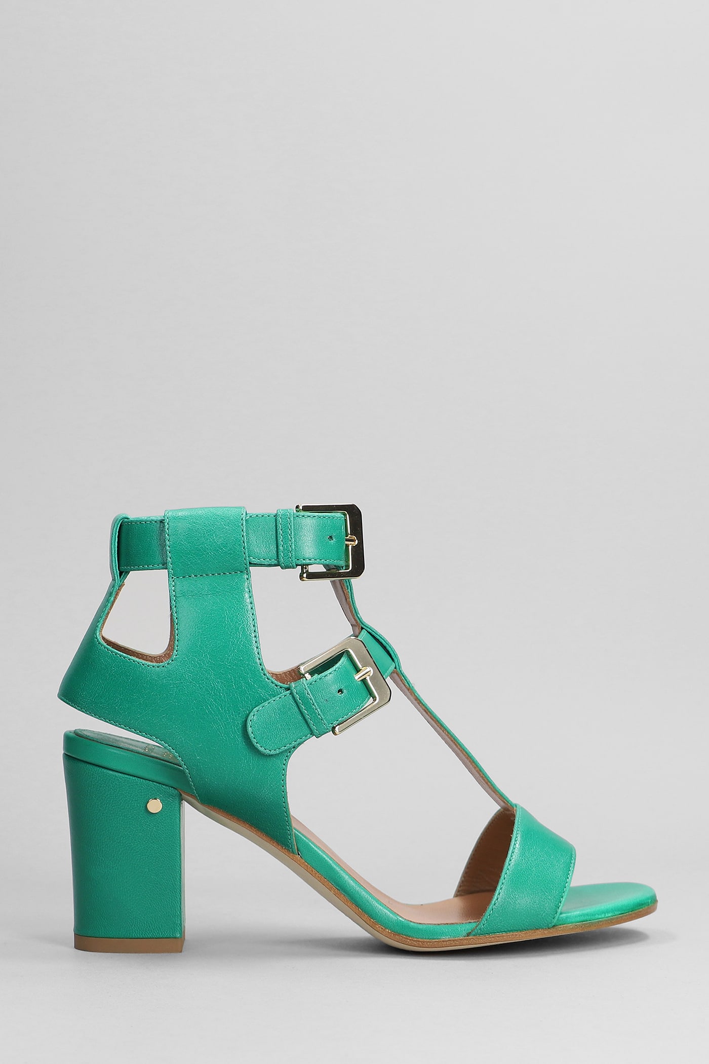 Laurence Dacade Helie Sandals In Green Leather