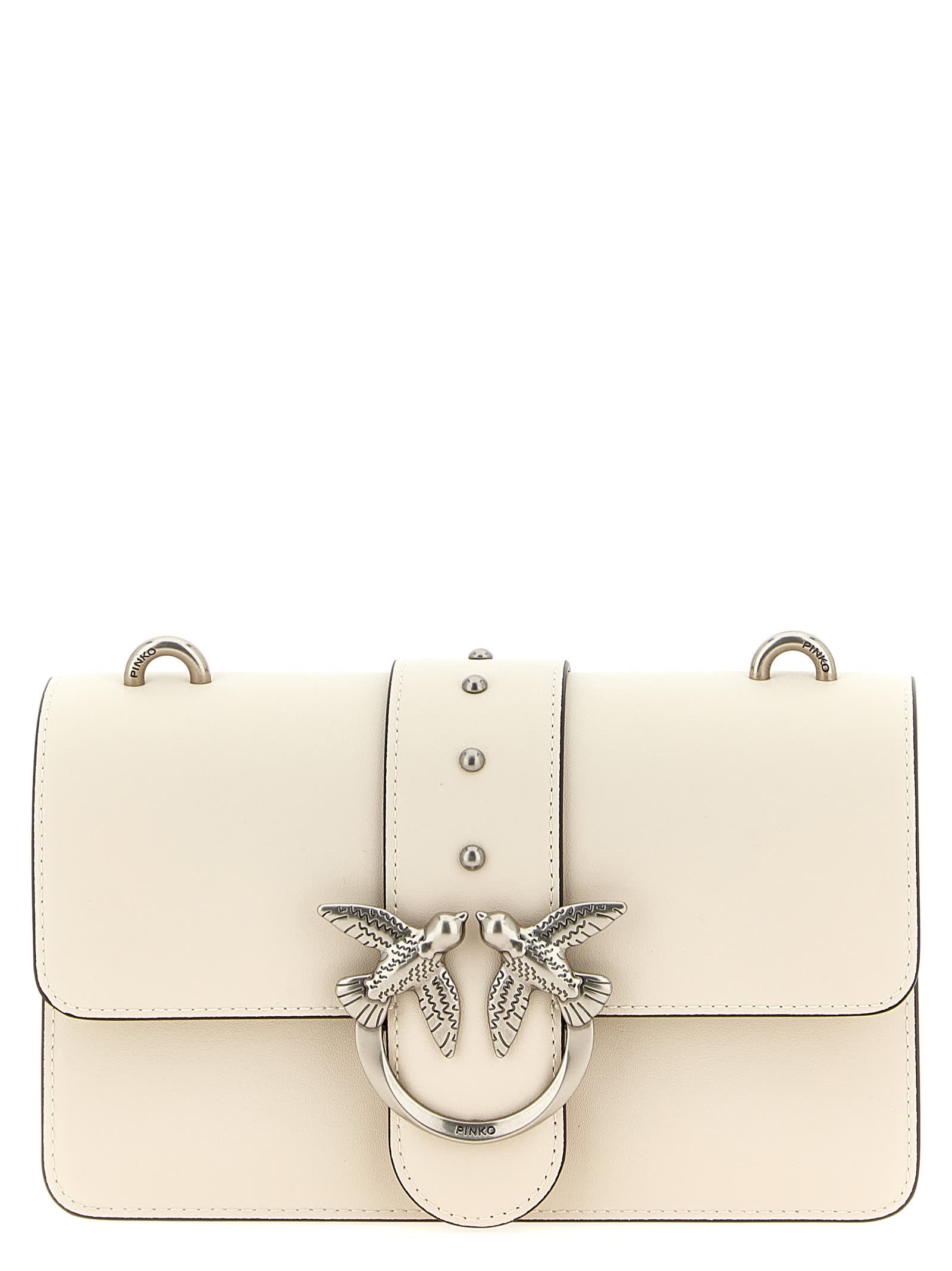 Pinko Love One Mini Crossbody Bag In White