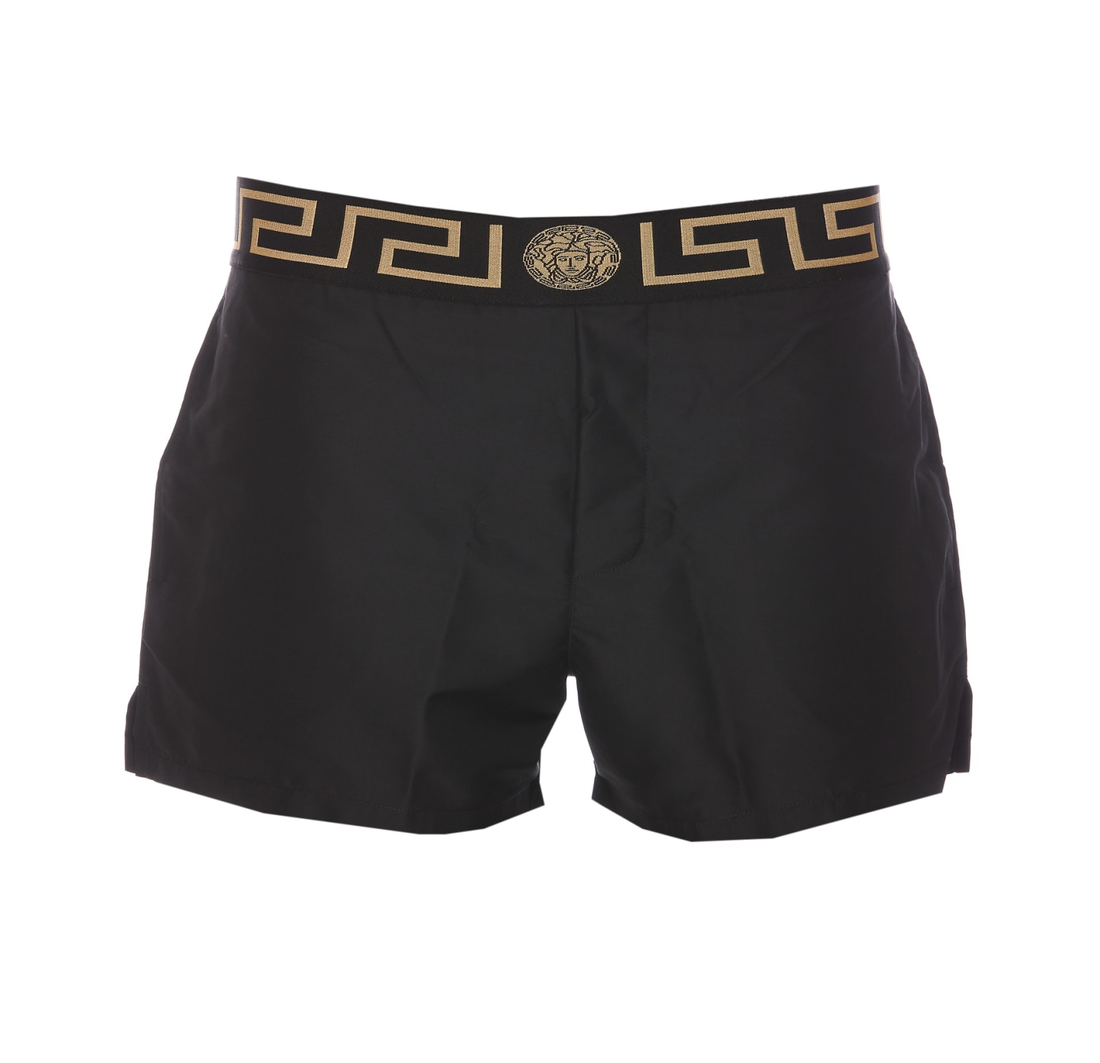 Versace Underwear Navy Greca Border Long Swim Shorts – BlackSkinny