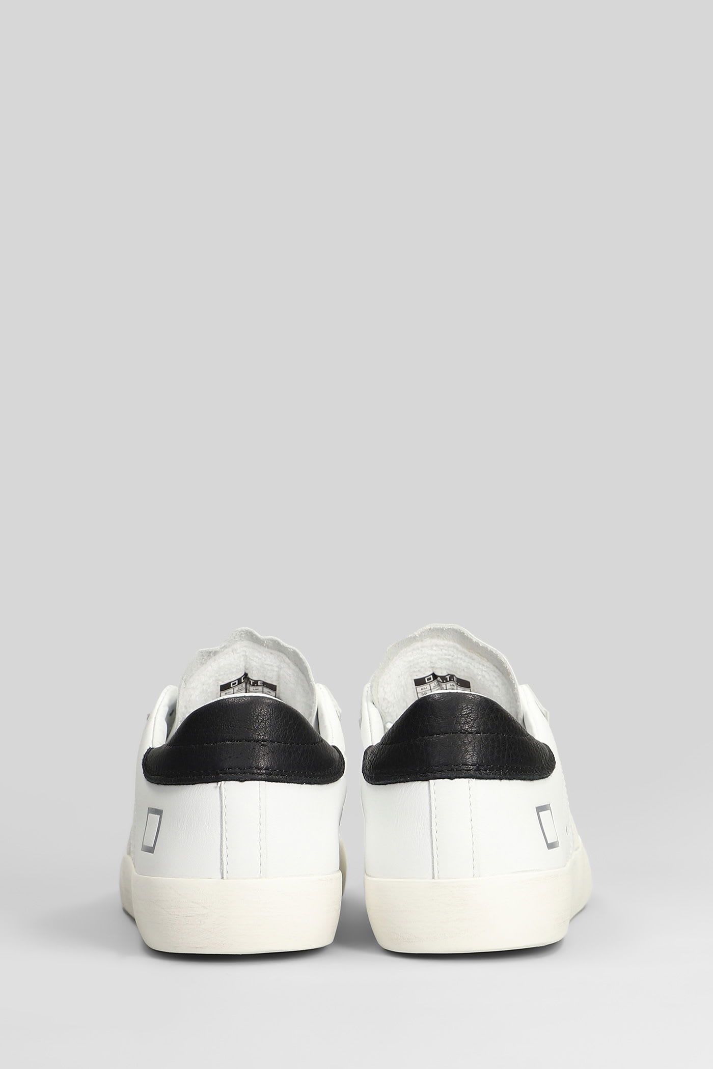 Date Hill Low Calf Sneakers In White Leather In White