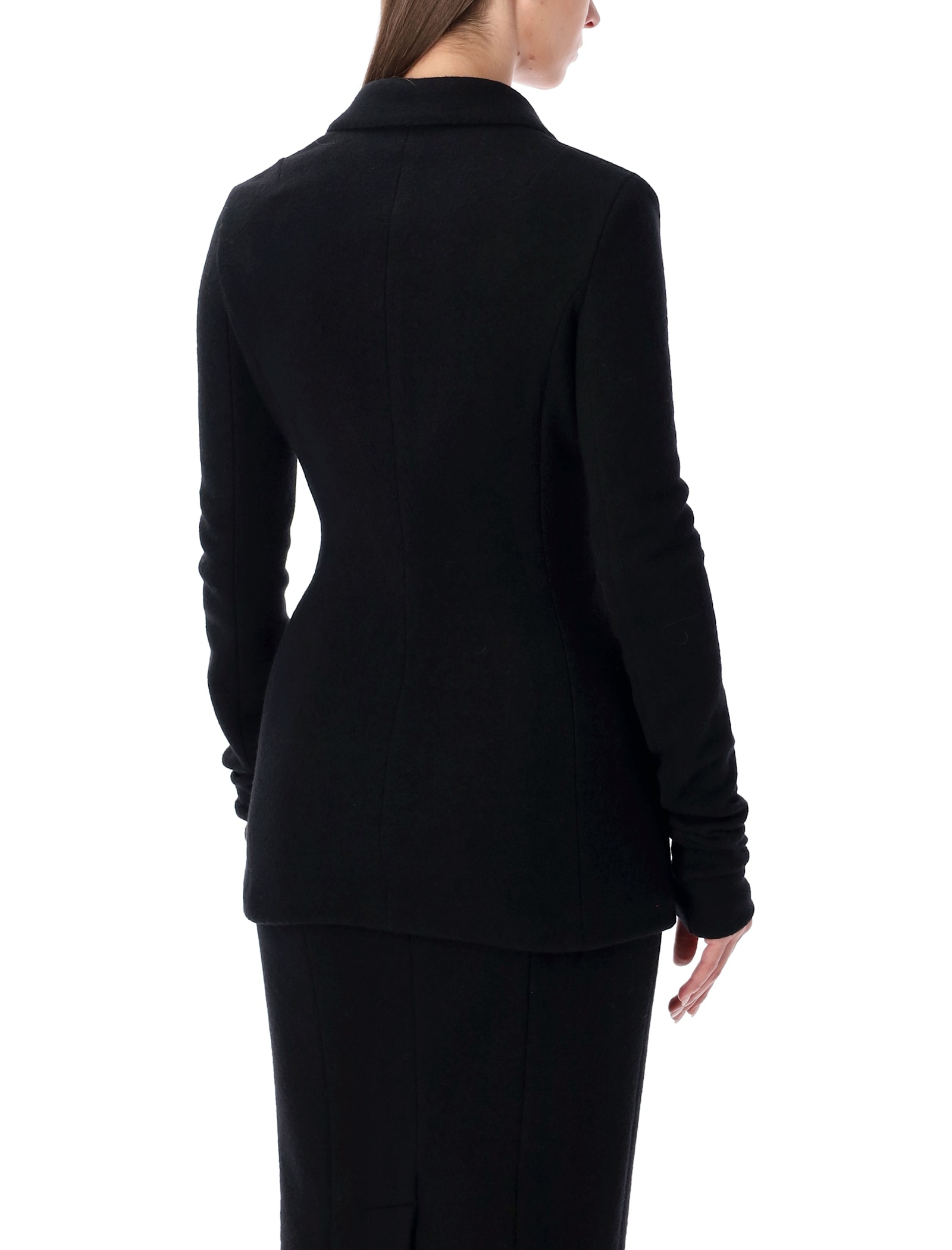Dolce & Gabbana Black Wool Cloth Double-breasted Jacket In Black