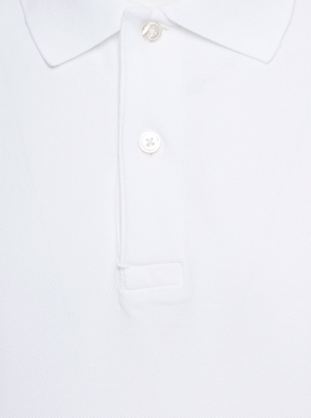 Shop Tom Ford White Short-sleeves Polo In Cotton Piquet Jersey Man