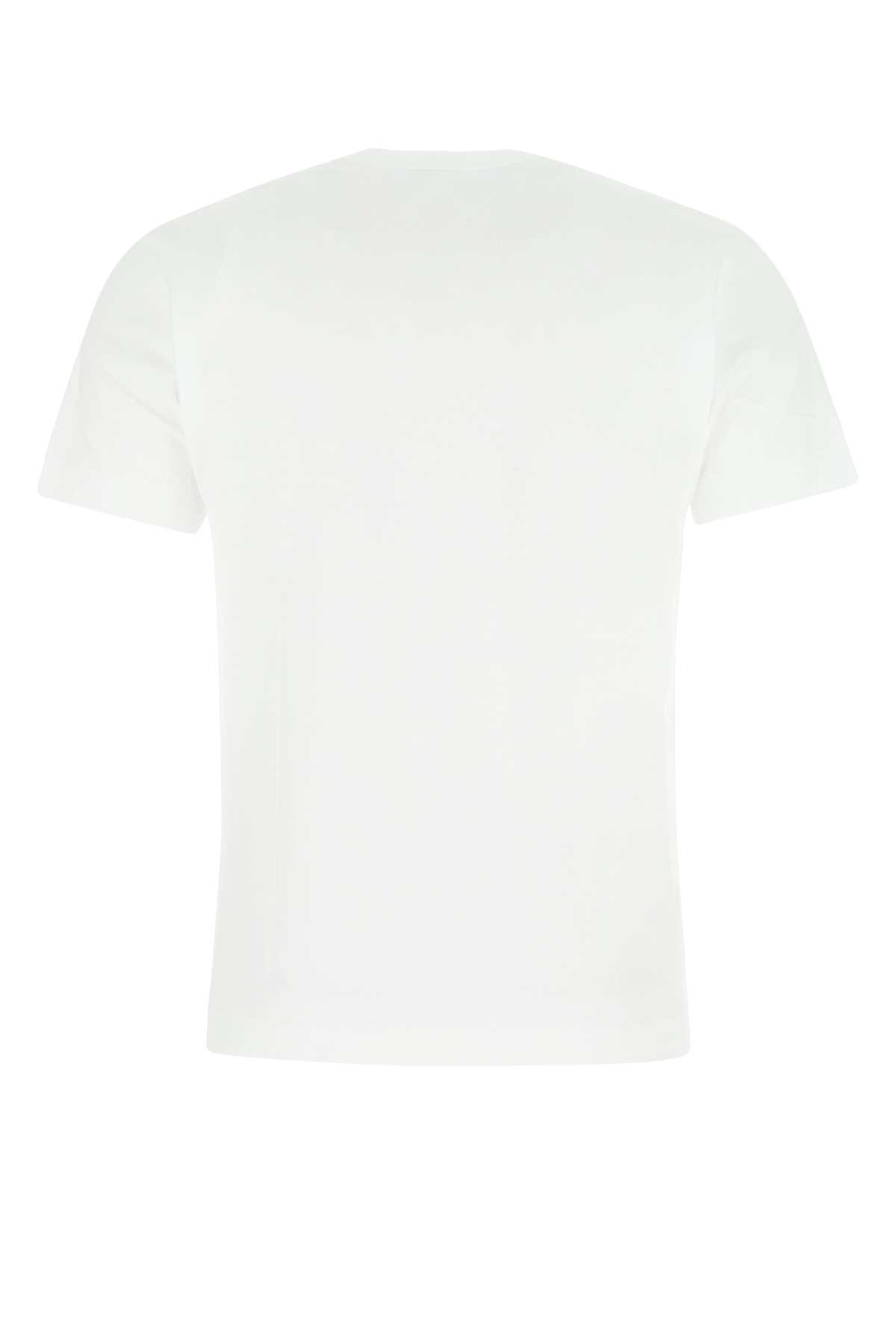 Shop Comme Des Garçons Play White Cotton T-shirt