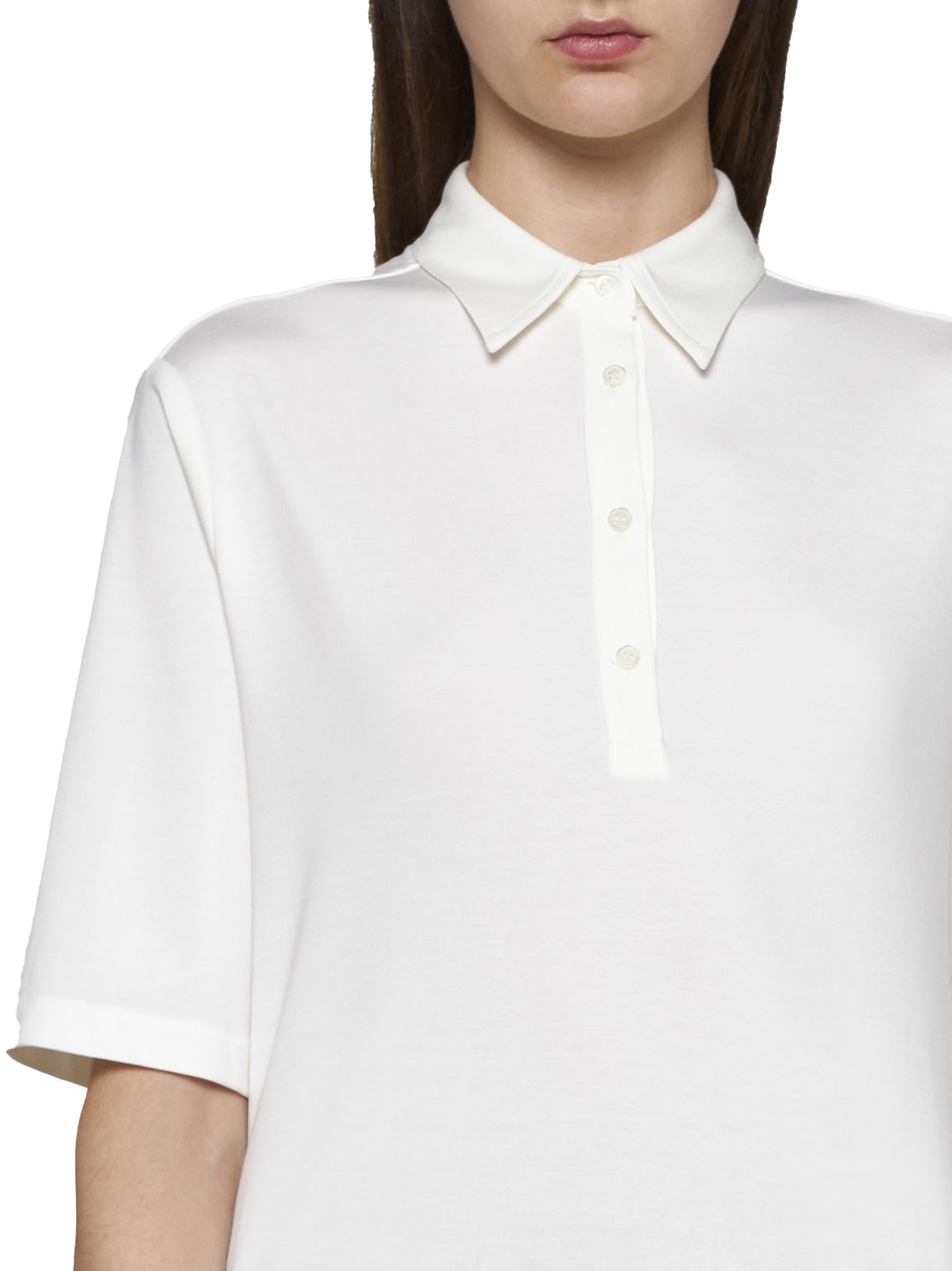Shop Blanca Vita Polo Shirt In Diamante