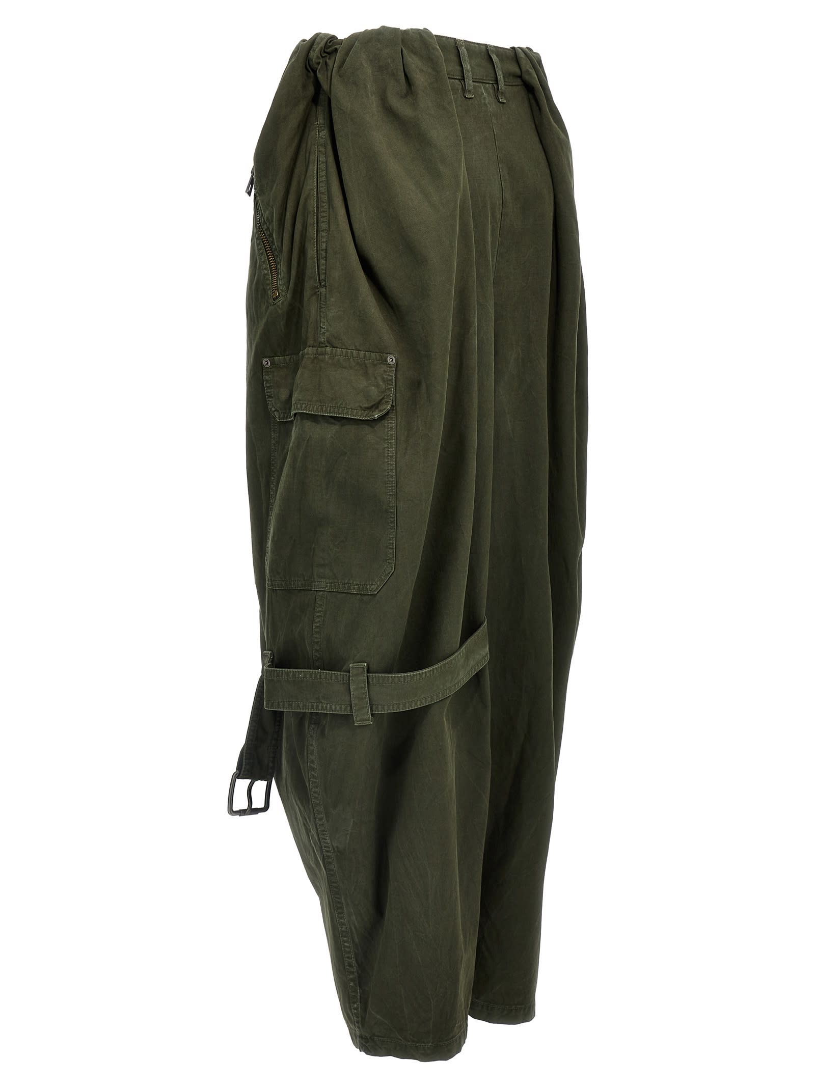 Shop Loewe Balloon Cargo Pants In Green